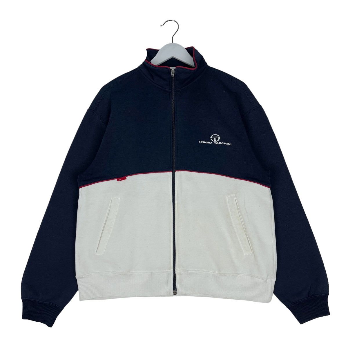 Sergio Tacchini × Vintage Vintage Sergio Ticchini Embroidered Full Zip Size L Size US L / EU 52-54 / 3 - 1 Thumbnail