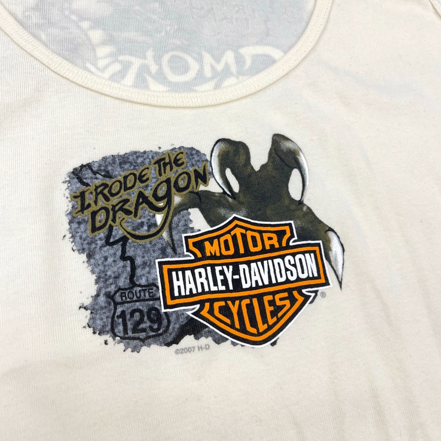 Harley Davidson VINTAGE Harley-Davidson Shirt Women XL White Tank Top Tee Dragon Y2K Ladies Top Size XL / US 12-14 / IT 48-50 - 5 Thumbnail
