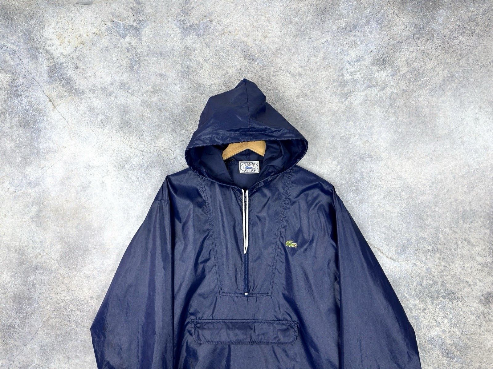 Lacoste Vintage 1980s Lacoste Izod Windbreaker Anorak Jacket Navy Size US M / EU 48-50 / 2 - 2 Thumbnail