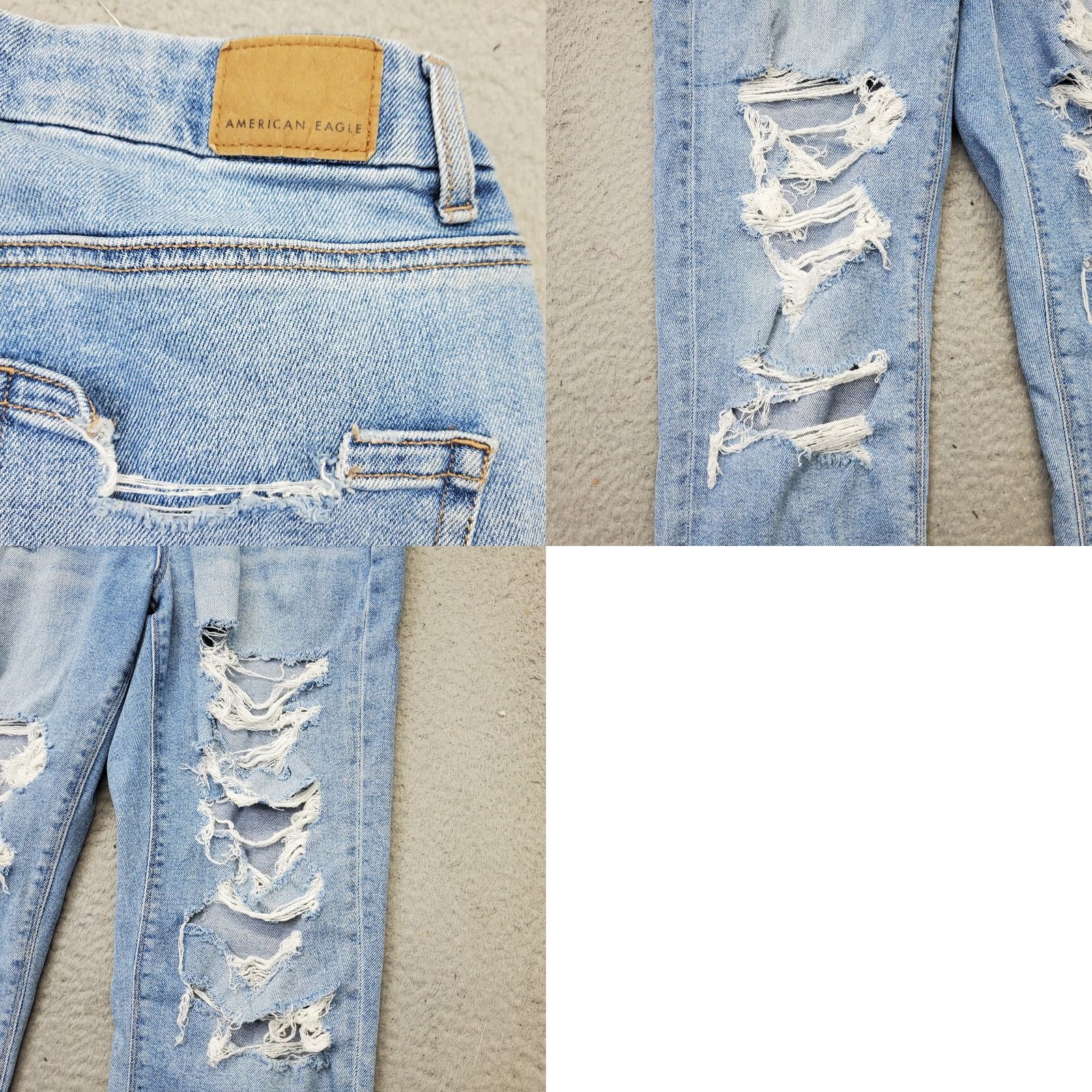 American Eagle Outfitters American Eagle Outfitters Jeans Womens Size 6 Blue Denim Straight 5-Pocket Regular Waist 29.5 Inseam Flat Front Ripped Size 28" / US 6 / IT 42 - 8 Thumbnail