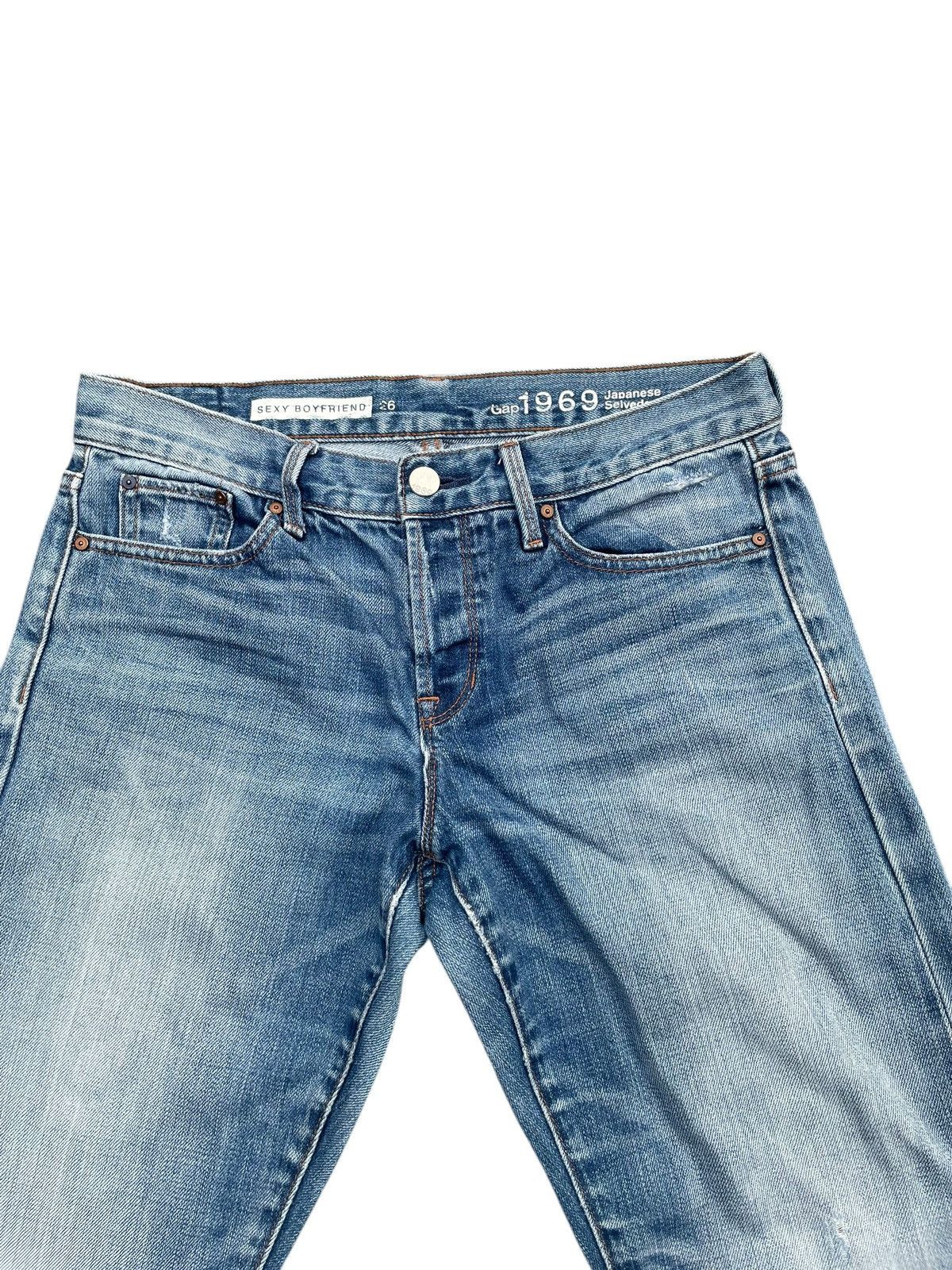 Gap GAP 1969 Distresed Selvedge Jeans Size 30" / US 8 / IT 44 - 6 Thumbnail