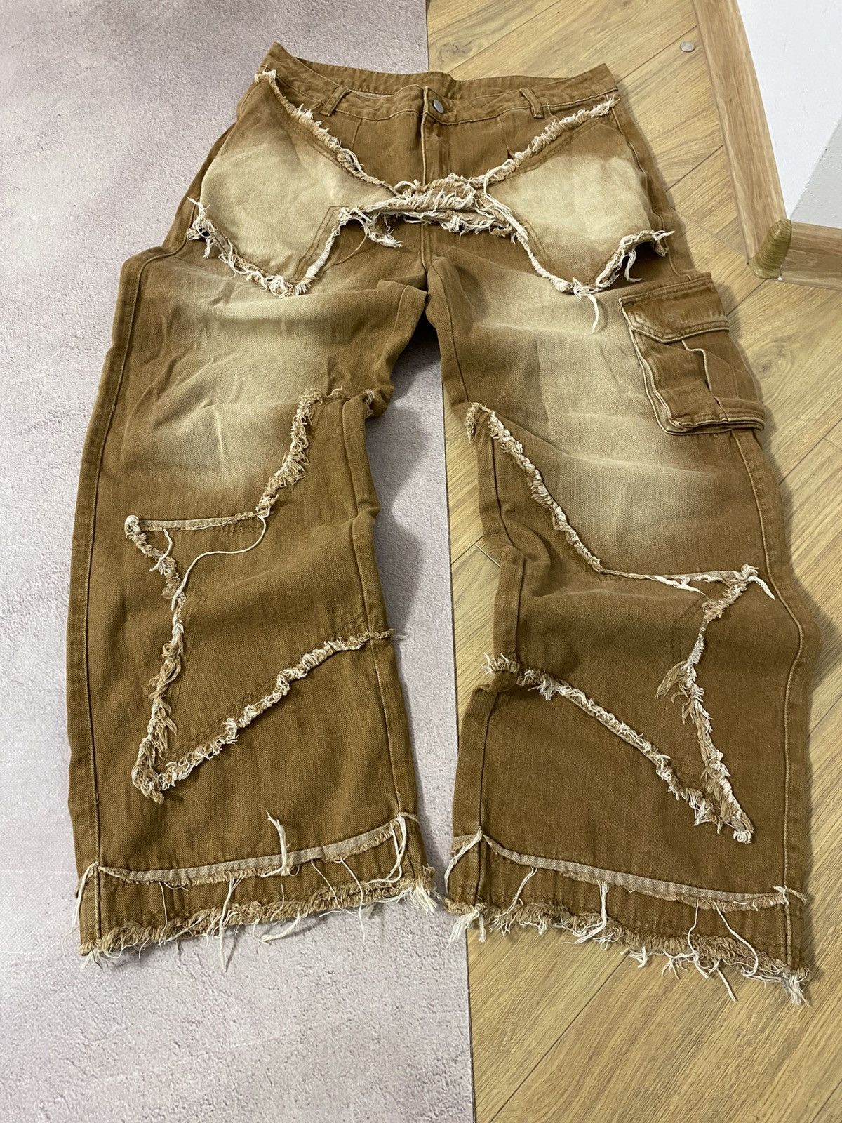 Baggy Brown Faded Pants If Six Was Nine style y2k jeans