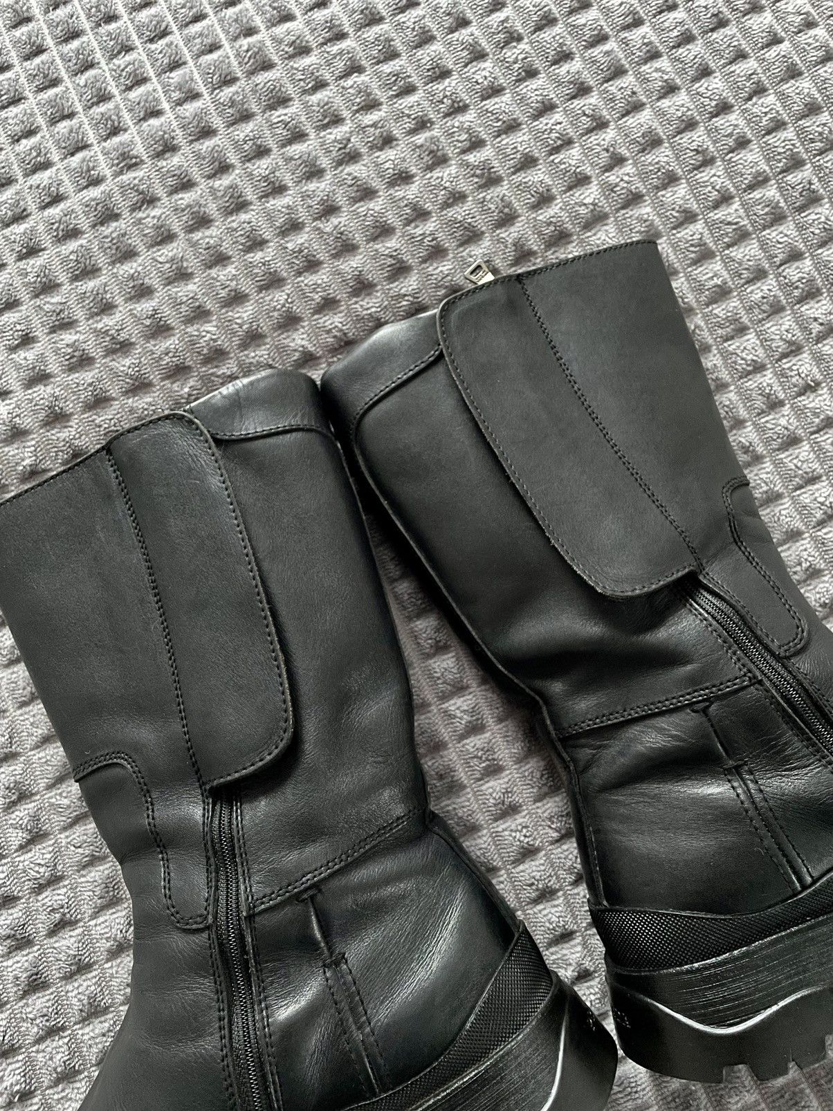 Prada Bella Hadid Prada Sport Brixxen Lug Sole Moto Zip Boots 8 UK Size US 9 / EU 42 - 9 Thumbnail
