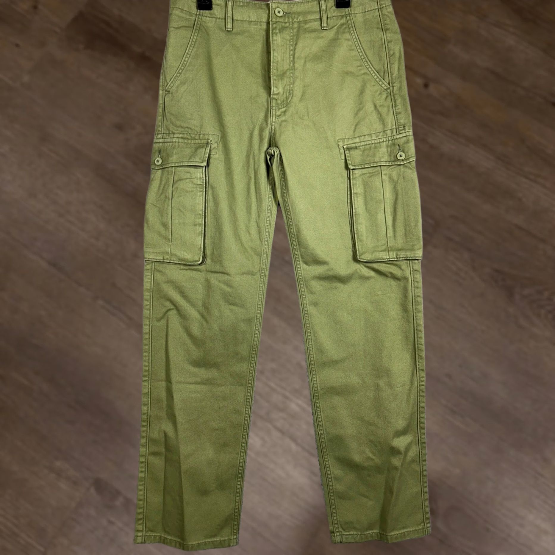 Levi's Levi's Cargo Pants Mens 31x32 Olive Green Cargo Straight Leg Red Tab Flat Front Outdoor Size US 31 - 1 Thumbnail