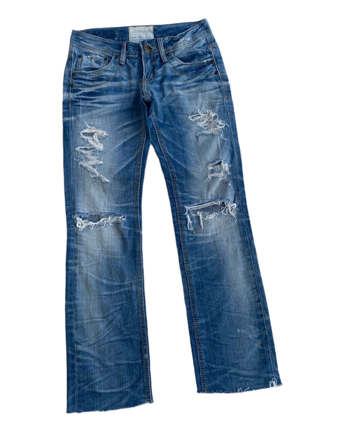 Hysteric Glamour × Tornado Mart RARE🔥LOLITA JAPAN DISTRESSED DENIM JEANS Size 28" / US 6 / IT 42 - 2 Thumbnail