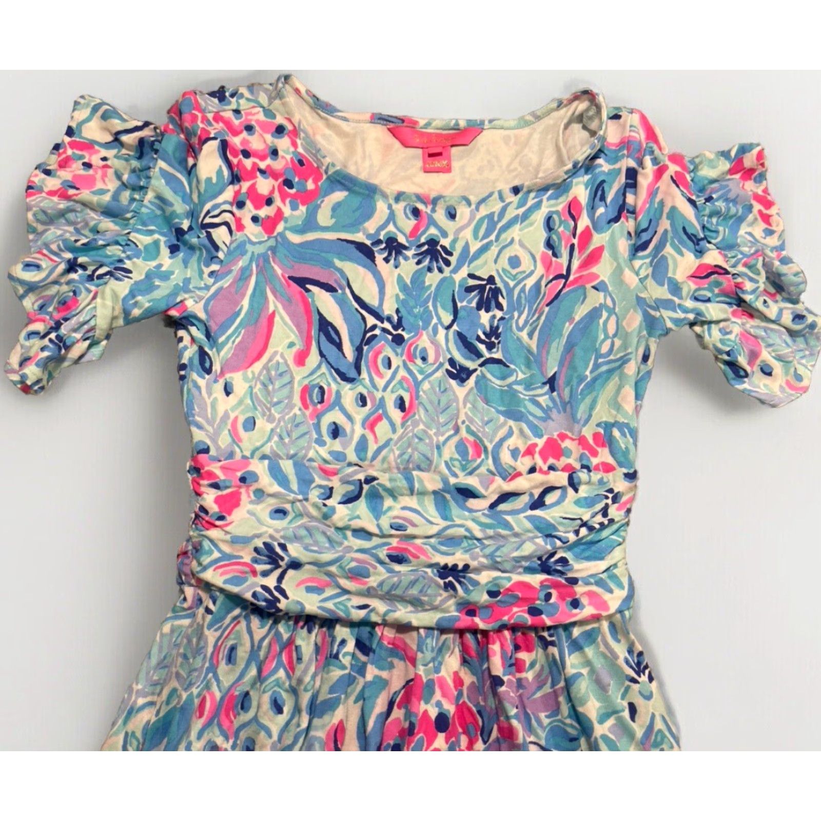 Lilly Pulitzer Lilly Pulitzer Riegan Zanzibar Blue Party Princess Fit Flare Dress Sz XXS Size XXS / US 00 / IT 34 - 8 Thumbnail