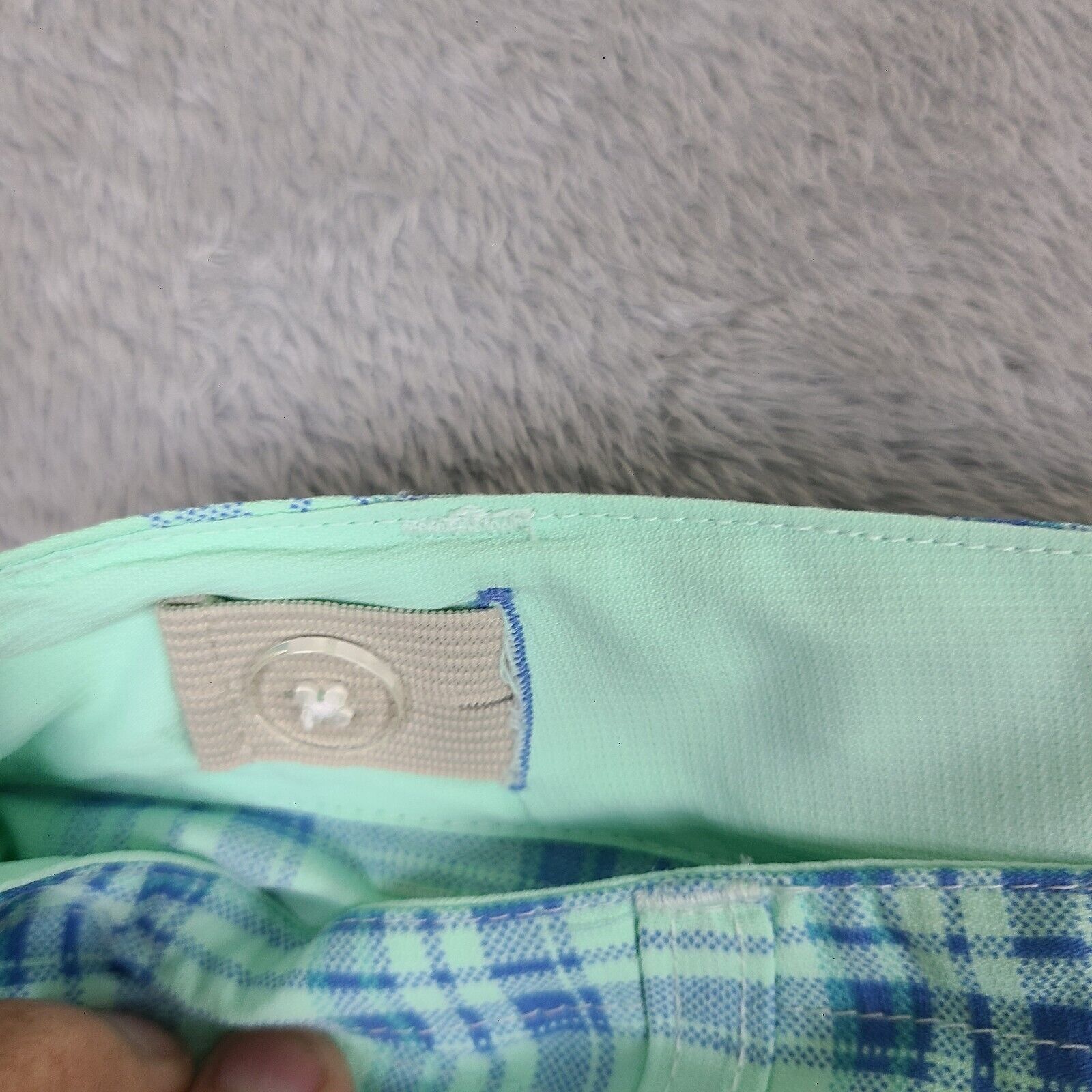 Columbia Columbia Omni Shade Nylon Blue/Green Plaid Hiking Shorts Wom Size 36" / US 14 / IT 50 - 4 Thumbnail