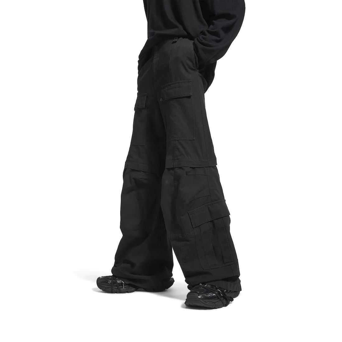 Balenciaga o1tr1nto0426 Flared Cargo Pants in Black Size US 34 / EU 50 - 5 Thumbnail