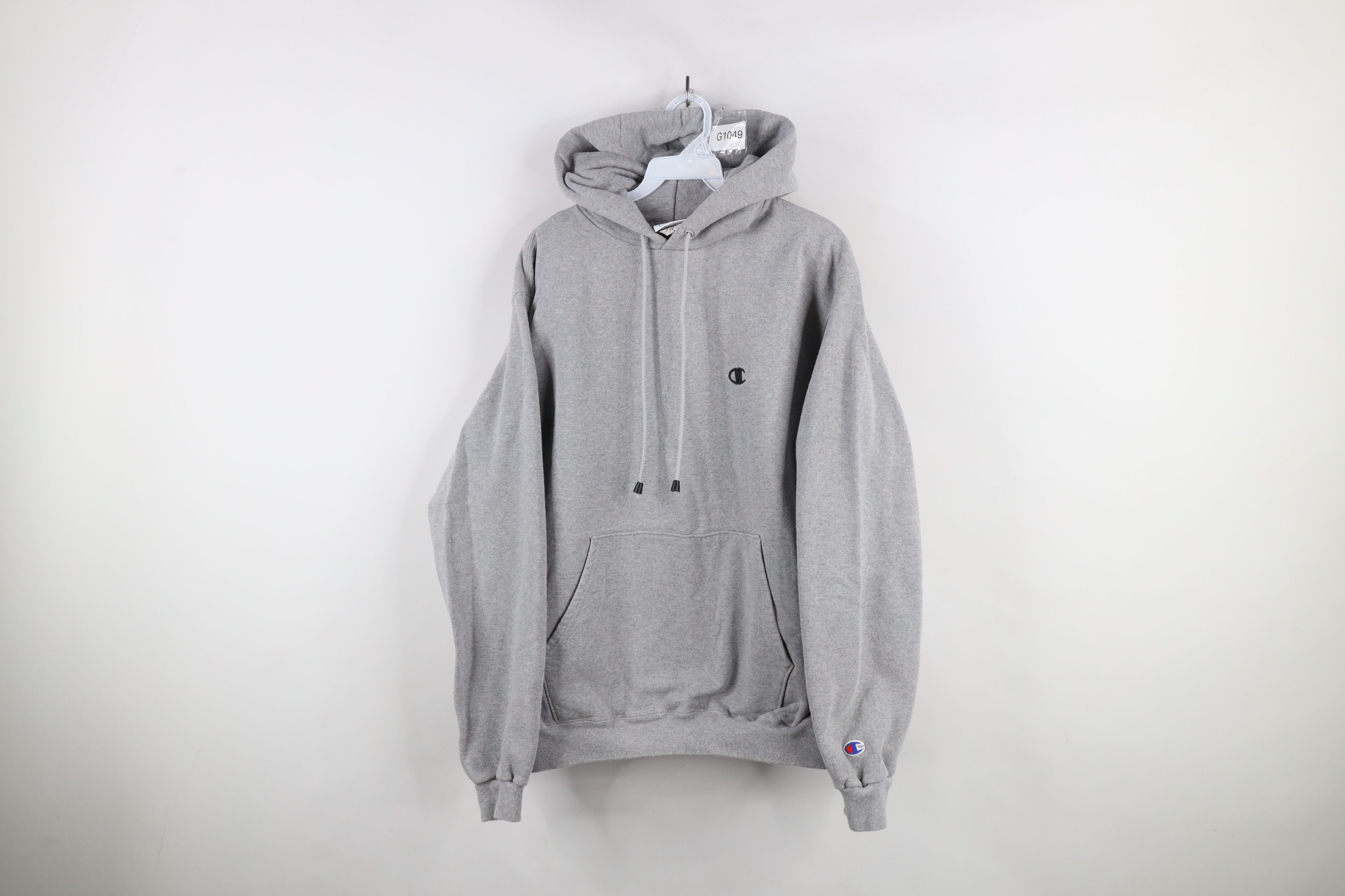 Champion × Vintage Vintage 90s Champion Logo Heavyweight Hoodie Sweatshirt Gray Size US XL / EU 56 / 4 - 1 Thumbnail
