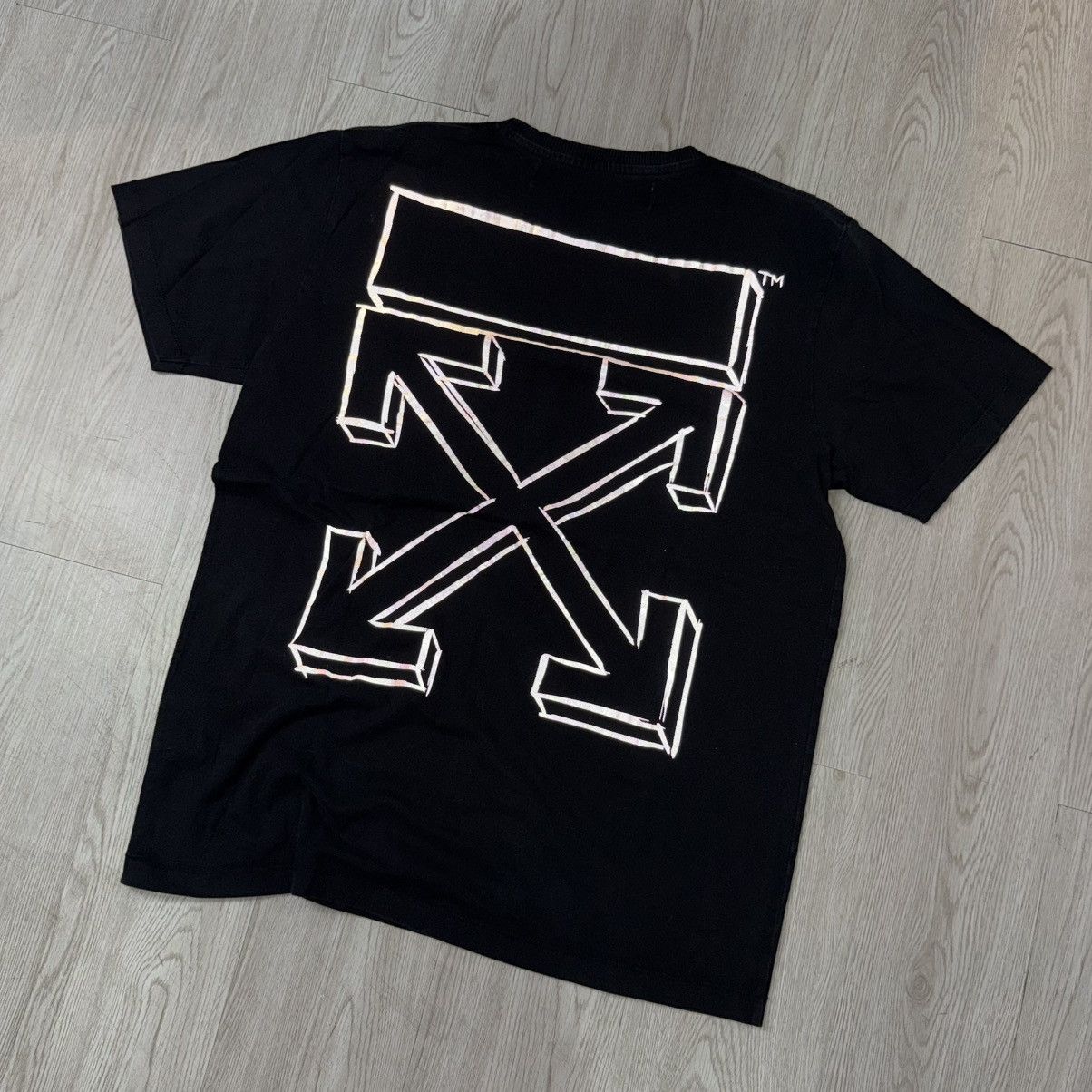 Off-White OFF-WHITE c/o Virgil Abloh reflective marker arrows tee blac Size US XL / EU 56 / 4 - 2 Thumbnail