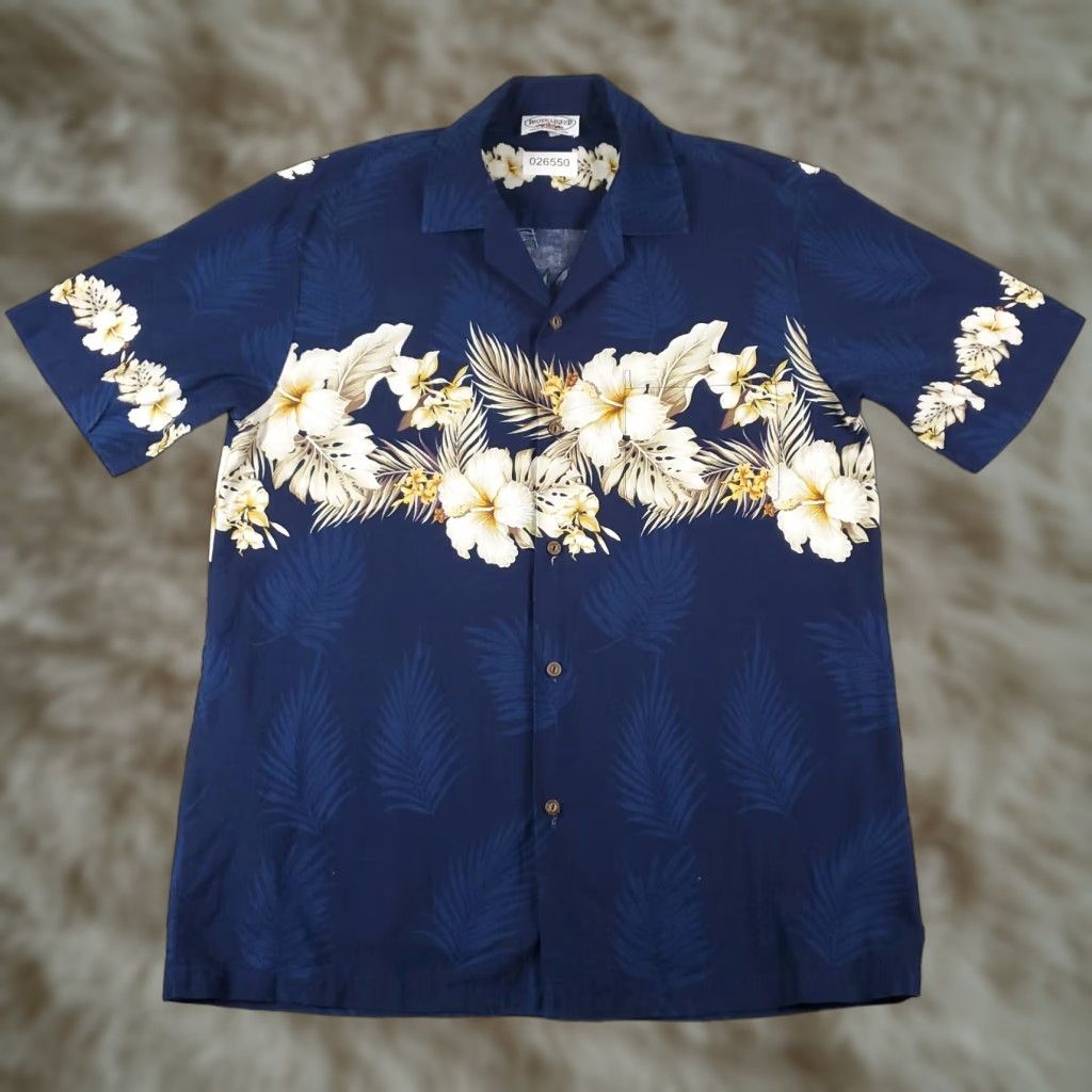 Vintage Pacific Legend Button-Up Shirt Mens Large Blue Floral Hawaiian Beach Aloha Size US L / EU 52-54 / 3 - 1 Thumbnail