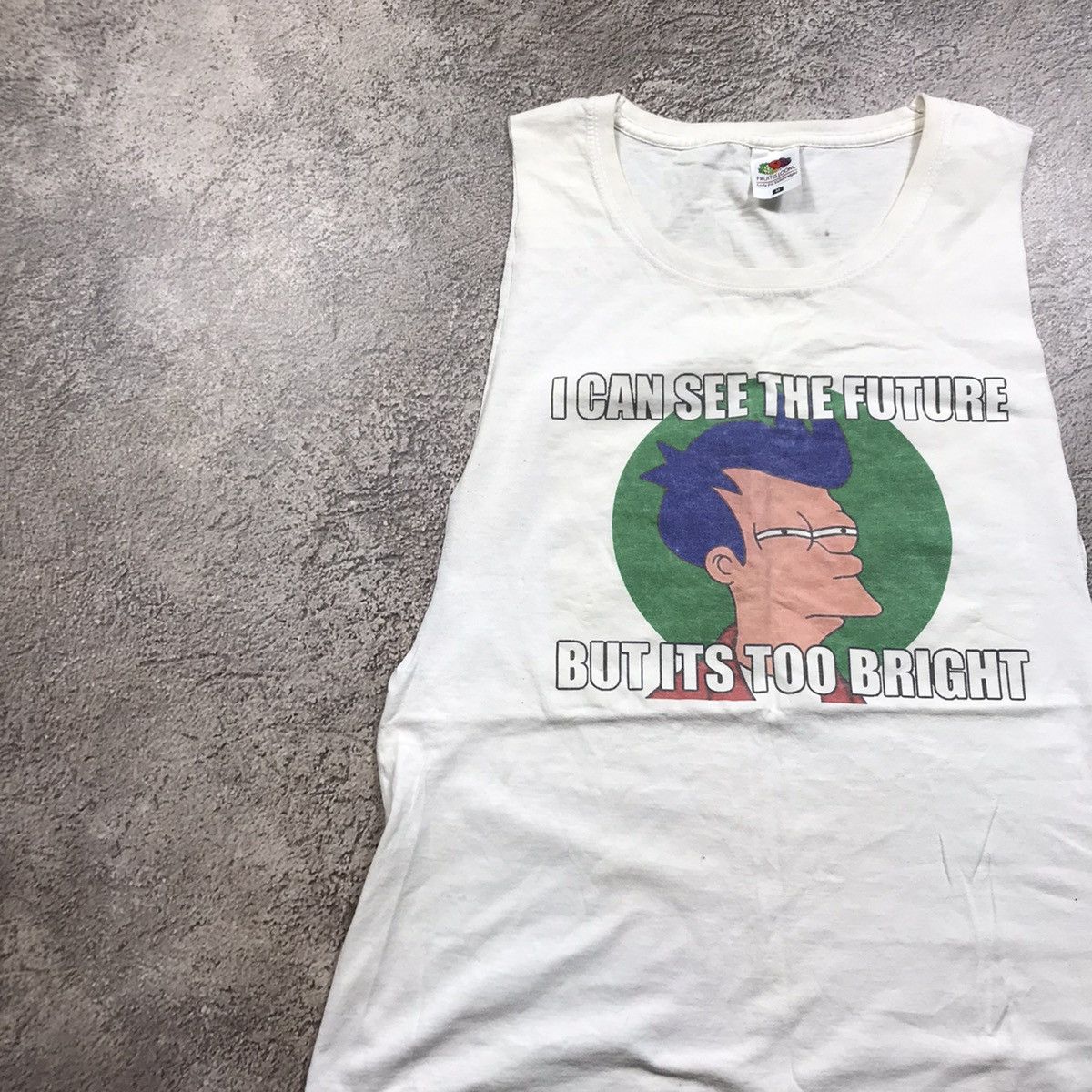 Vintage Vintage Y2K Graphic Tee Futurama Sun Faded Streetwear Boxy M Size US M / EU 48-50 / 2 - 3 Thumbnail