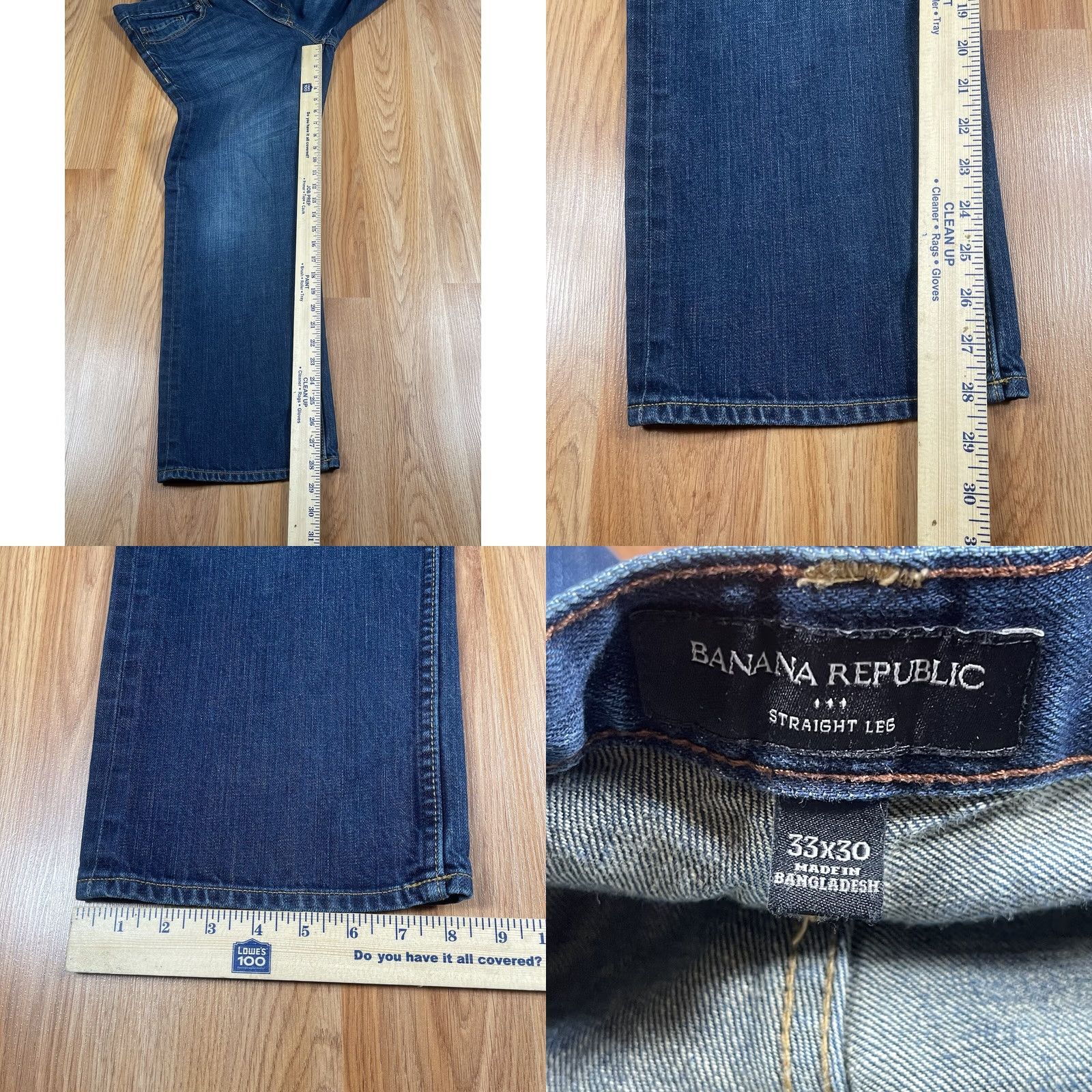 Banana Republic Banana Republic Jeans Mens Straight Leg Blue Denim Pants 100% Cotton 33Wx28L Size US 33 - 8 Thumbnail