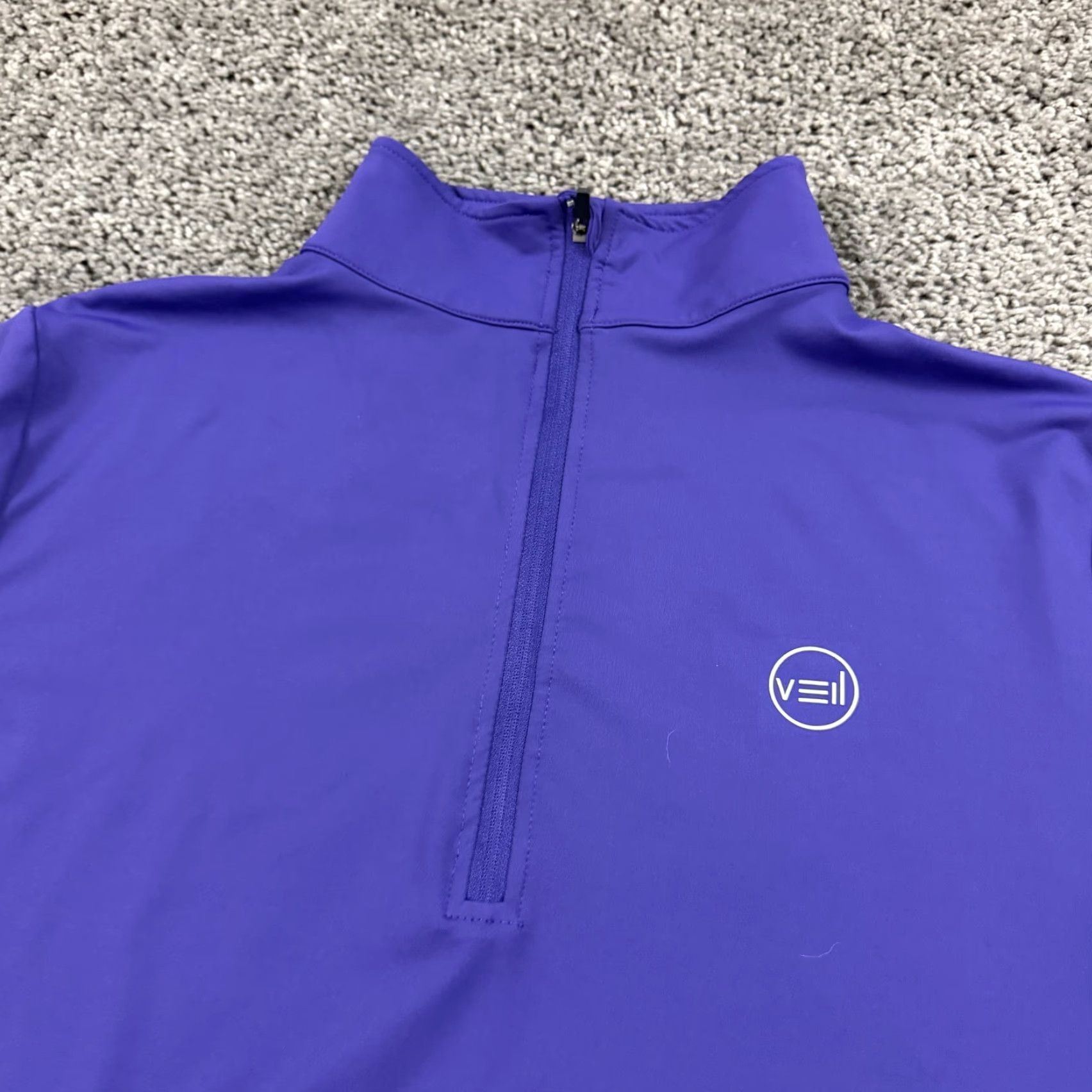Vintage Veil Shirt Womens M Purple 1/4 Zip Pullover Stretch Breathable Casual Activewear Running & Jogging"} Size M / US 6-8 / IT 42-44 - 2 Thumbnail