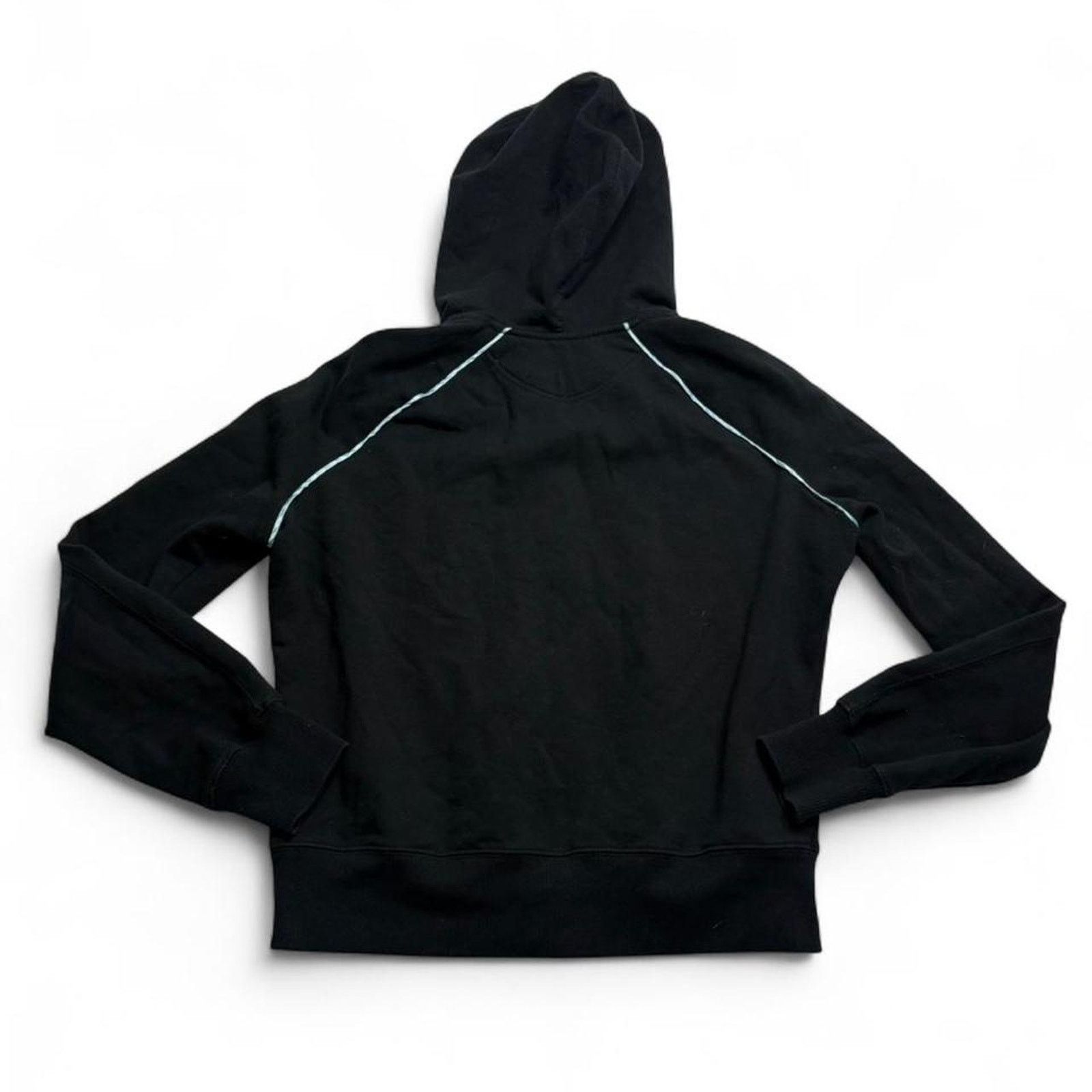 Bebe Black Bebe zip up hoodie with white piping women size large Size L / US 10 / IT 46 - 7 Thumbnail