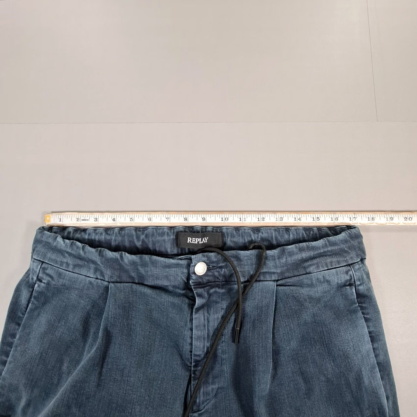 Replay Replay Mens Jeans Blue W34 L30 Xlite Devyn Stretch Drawstring Tapered Leg Size US 34 / EU 50 - 7 Thumbnail