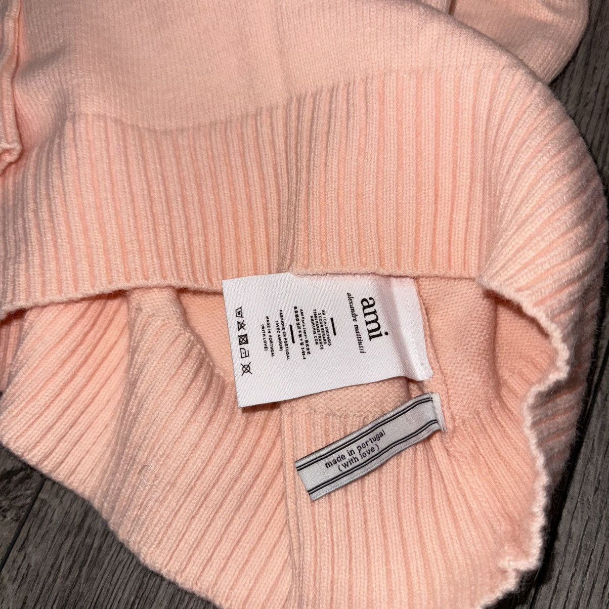 AMI Ami Paris Ami de Cœur alpaca and wool-blend sweater in pink Size S / US 4 / IT 40 - 4 Thumbnail