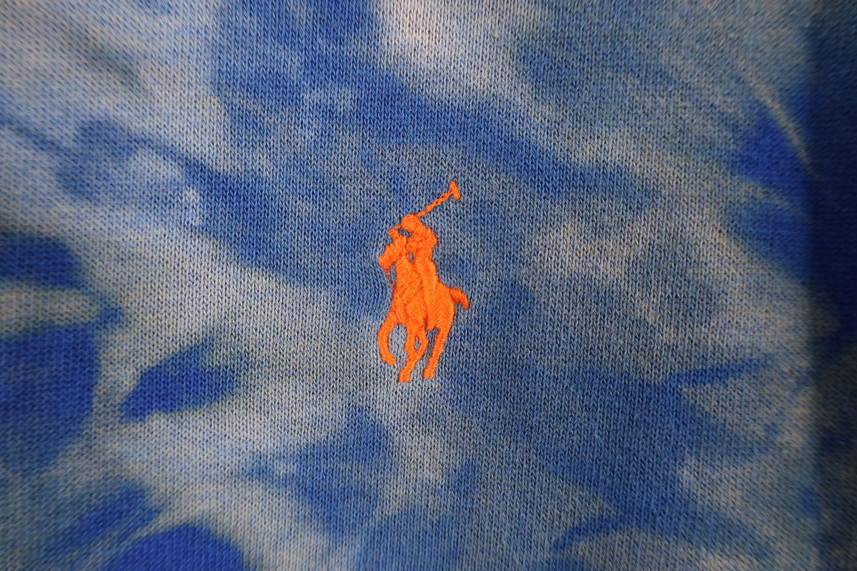 Ralph Lauren Y2K Ralph Lauren Acid Wash Pony Logo Hoodie Sweatshirt Blue Size US S / EU 44-46 / 1 - 4 Thumbnail