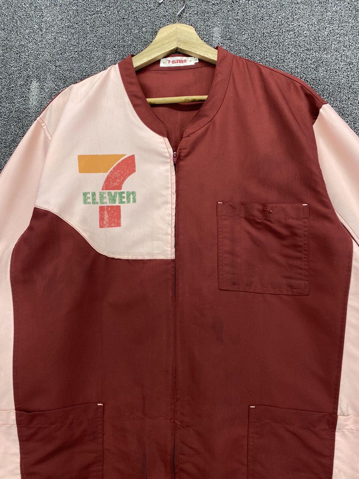 Japanese Brand Vintage 90's 7 ELEVEN Uniform Workwear Zip Up Jacket Size US XL / EU 56 / 4 - 4 Thumbnail