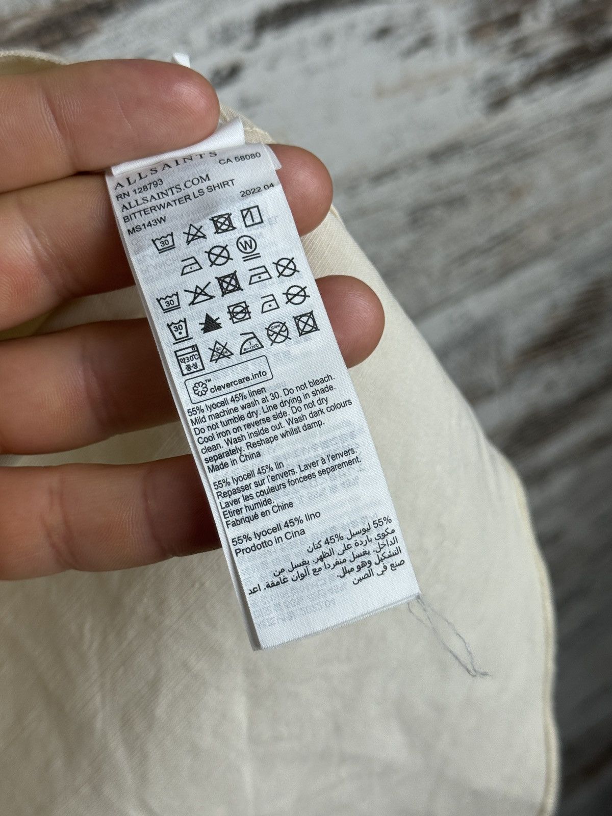 Allsaints Mens AllSaints BITTERWATER LS SHIRT button up pocket luxury Size US M / EU 48-50 / 2 - 13 Thumbnail
