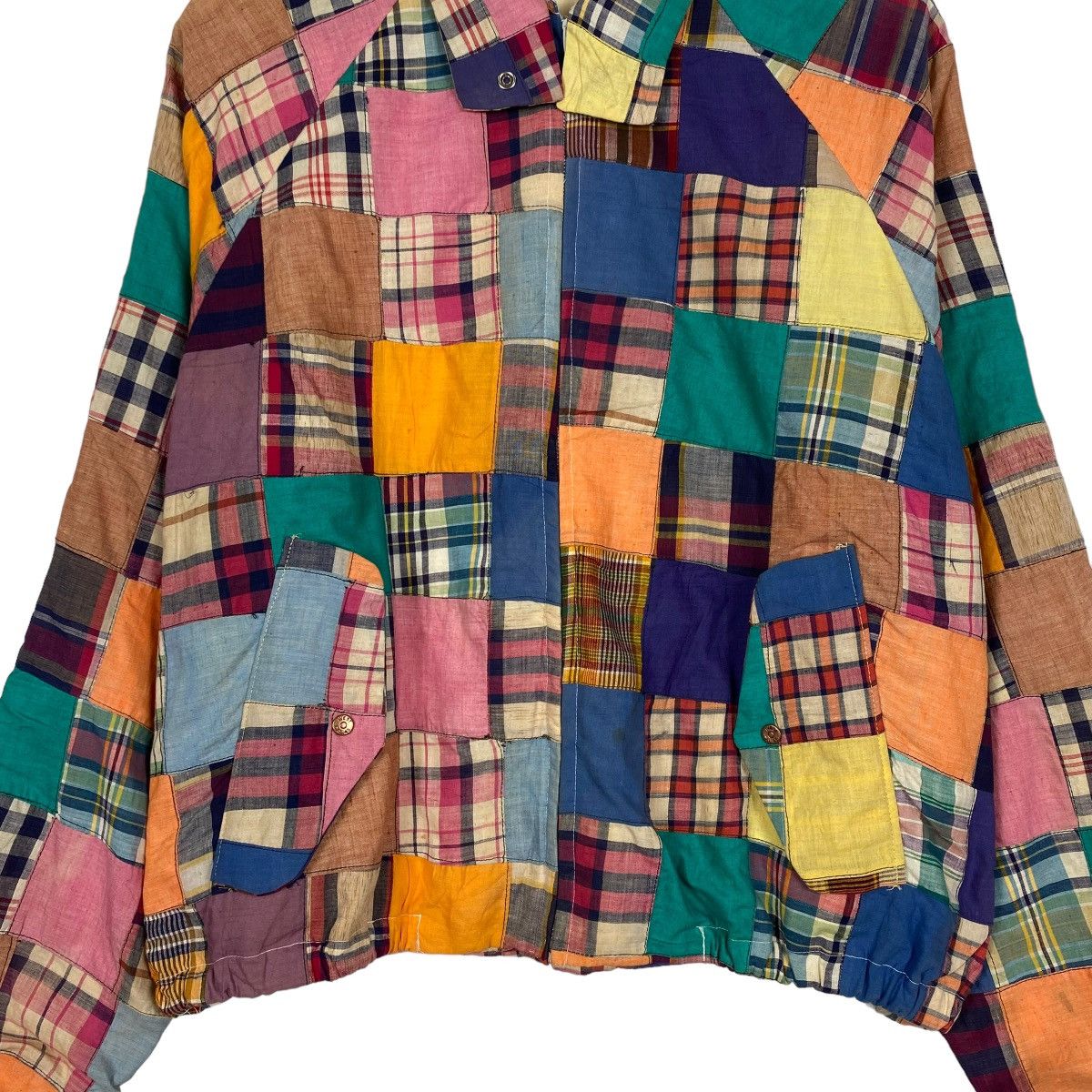 Issey Miyake × Japanese Brand 💥🔥MULTICOLOUR PATCHWORK JAPANASE ZIPPER JACKET Size US M / EU 48-50 / 2 - 5 Thumbnail