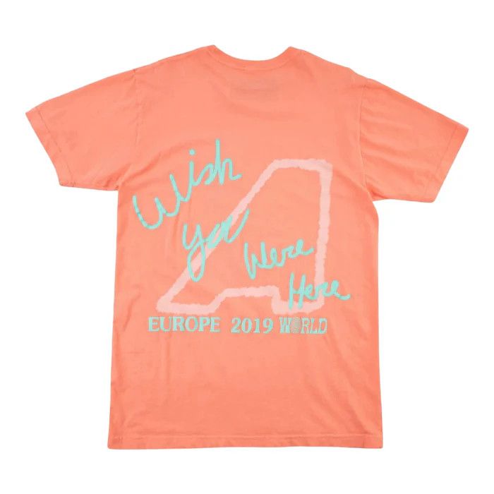 image of Travis Scott London Tee in Peach, Men's (Size Large)