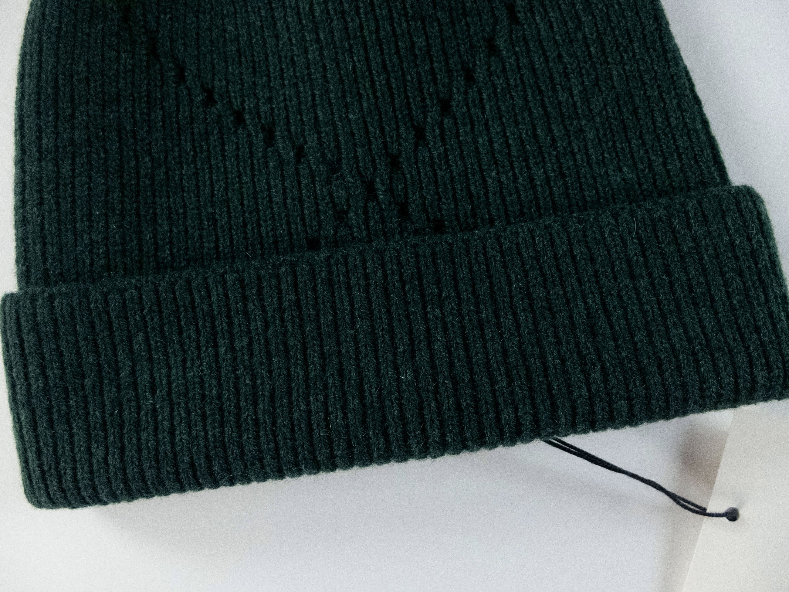 Bottega Veneta BOTTEGA VENETA green cashmere beanie hat One Size q Size ONE SIZE - 2 Thumbnail