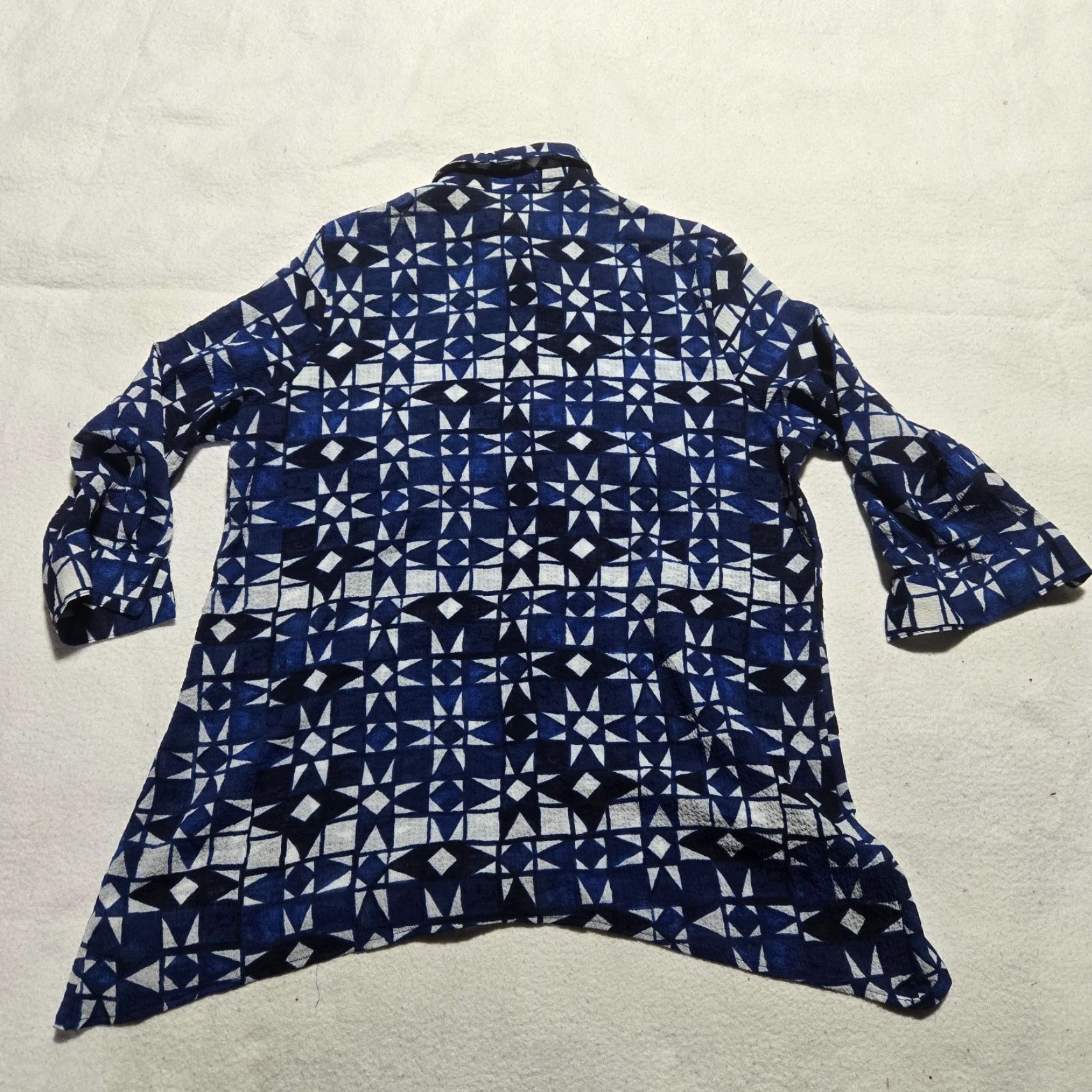 Vintage Kim Rogers Blue Long Sleeve Button Up Shirt Top Adult Women's L Large Womens Size L / US 10 / IT 46 - 7 Thumbnail