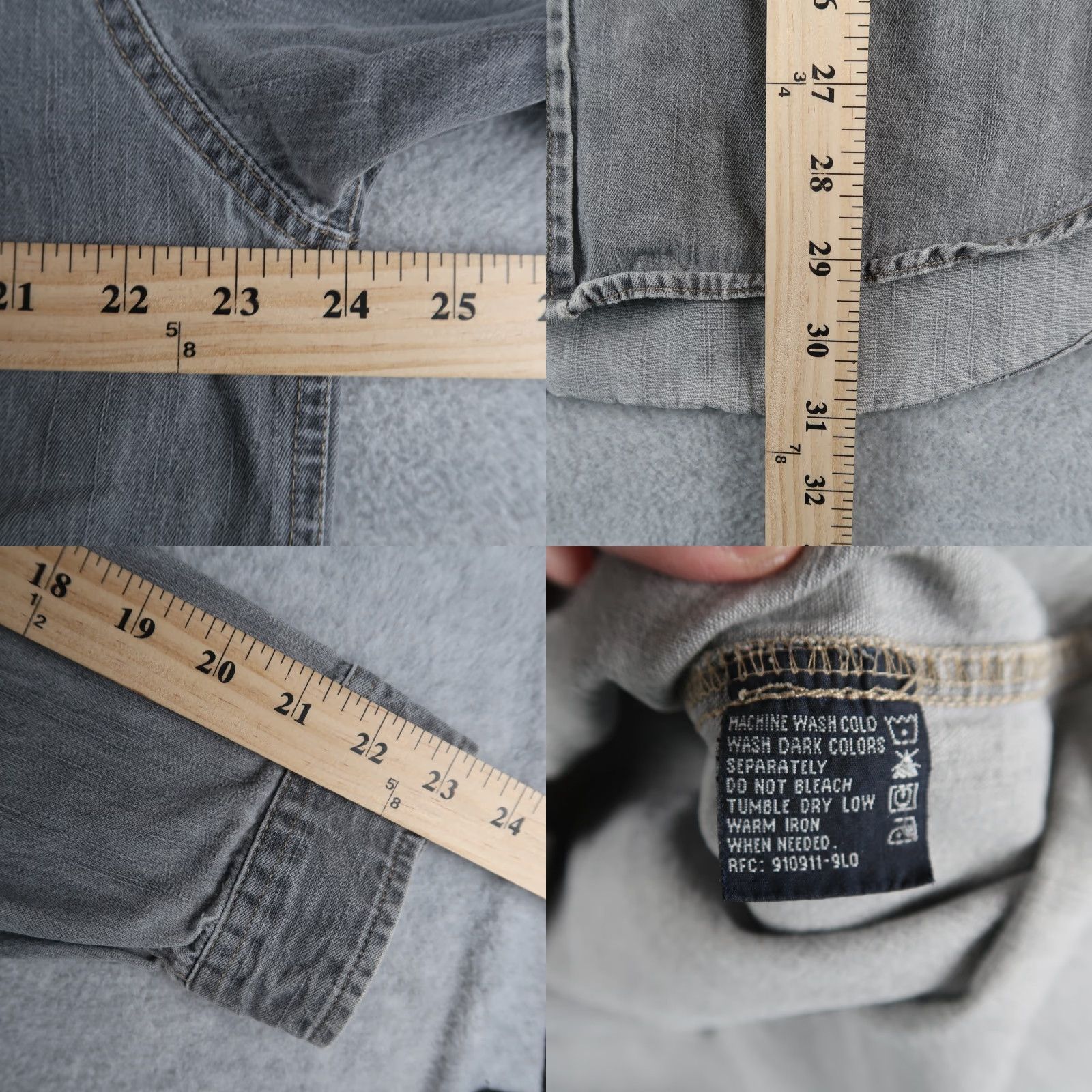 Bugle Boy VINTAGE Bugle Boy Mens Western Denim Shirt XL Gray Saw Tooth Snap Pocketed 90s Size US XL / EU 56 / 4 - 8 Thumbnail