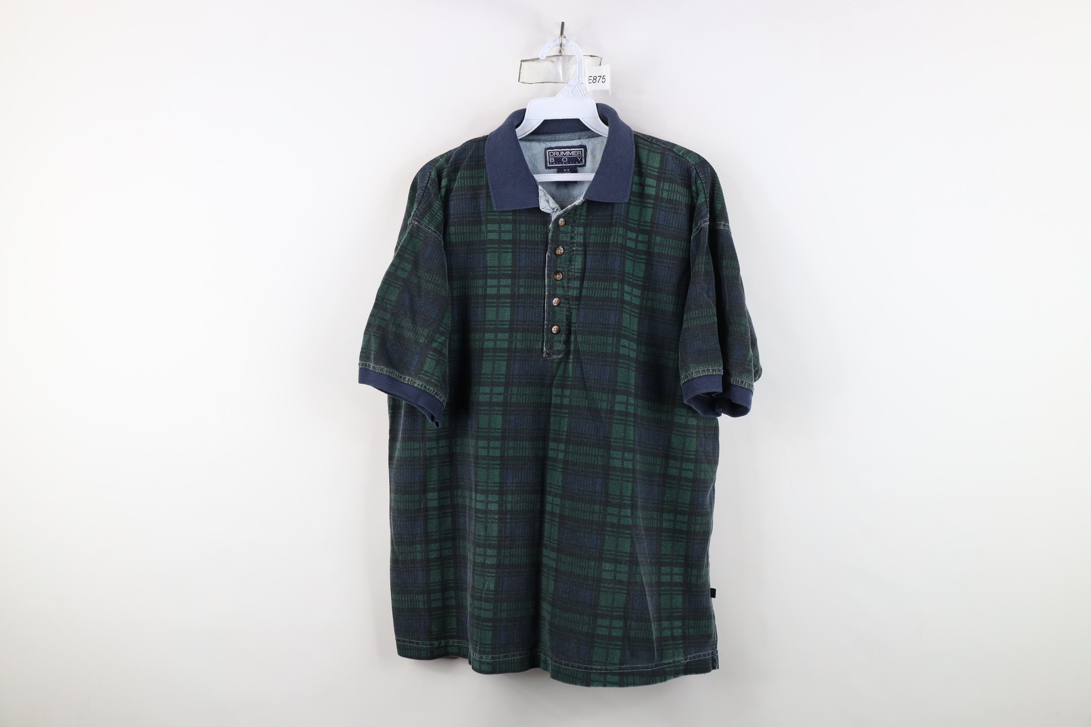 Vintage Vintage 90s Streetwear Fit Collared Golf Polo Shirt Plaid Size US M / EU 48-50 / 2 - 1 Thumbnail