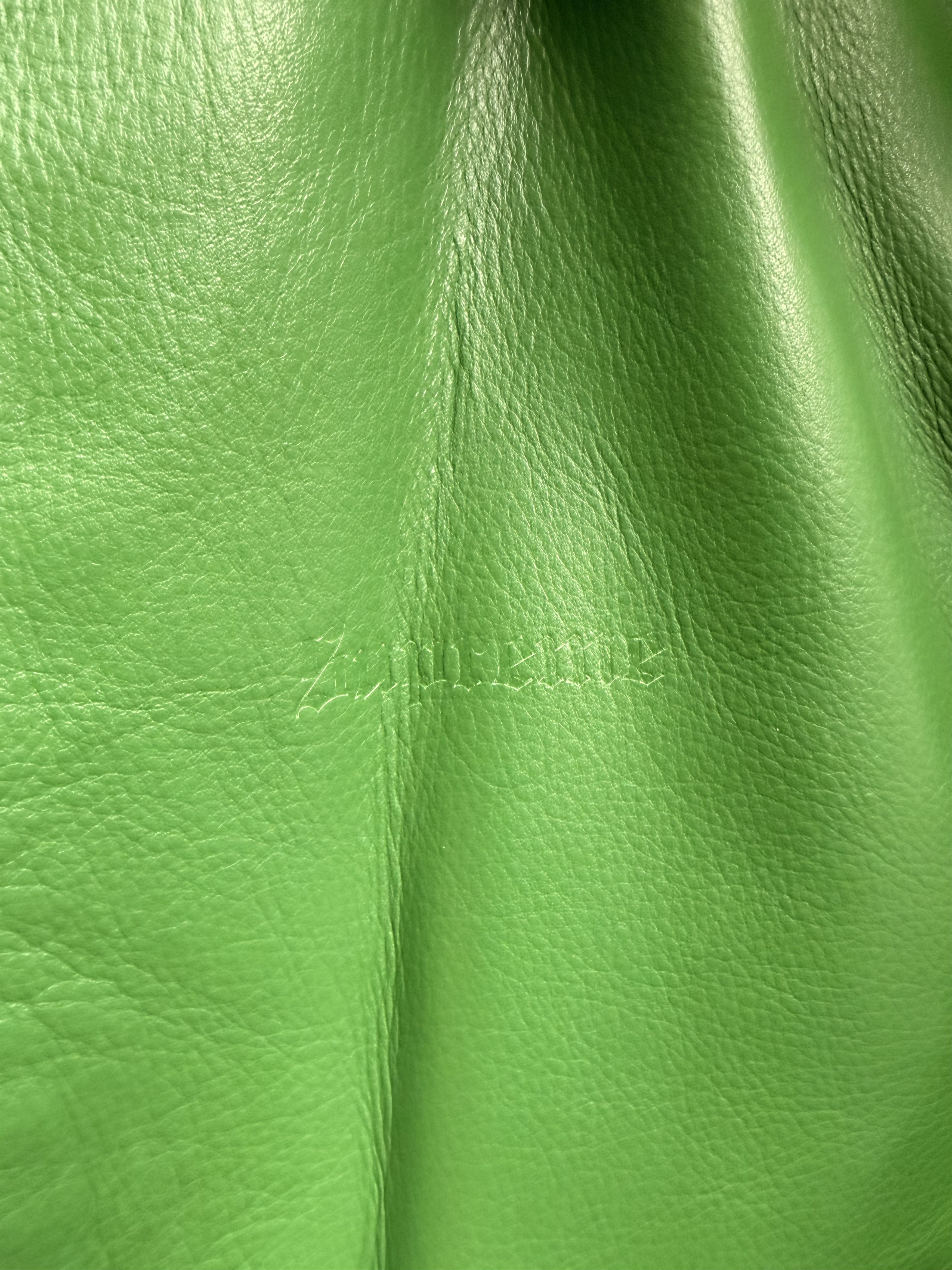 Schott × Supreme Supreme x Schott Leather Racing Jacket 'Green' (FW24) Size US M / EU 48-50 / 2 - 9 Thumbnail