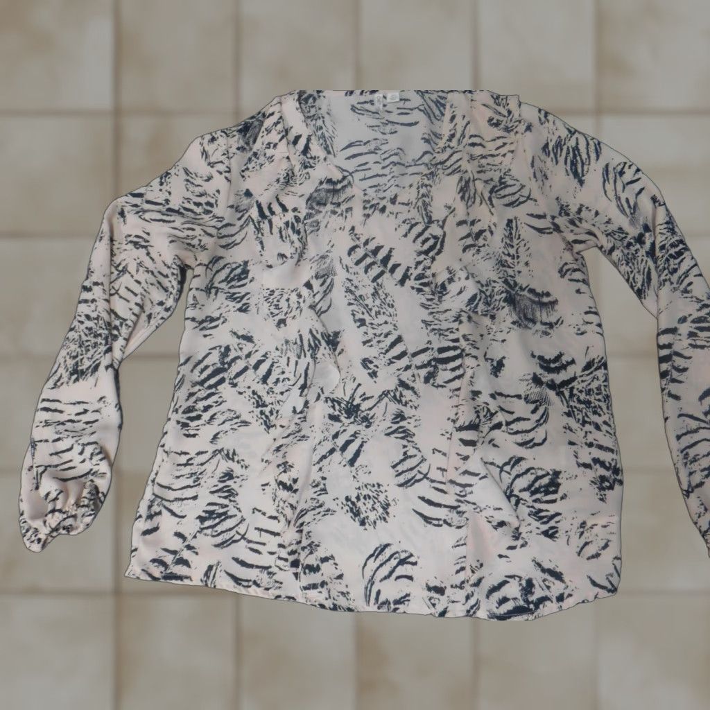 Vintage Cato Blouse XS Womens Floral Stretch Crew Neck Long Sleeve Casual Pink Regular Size XS / US 0-2 / IT 36-38 - 1 Thumbnail
