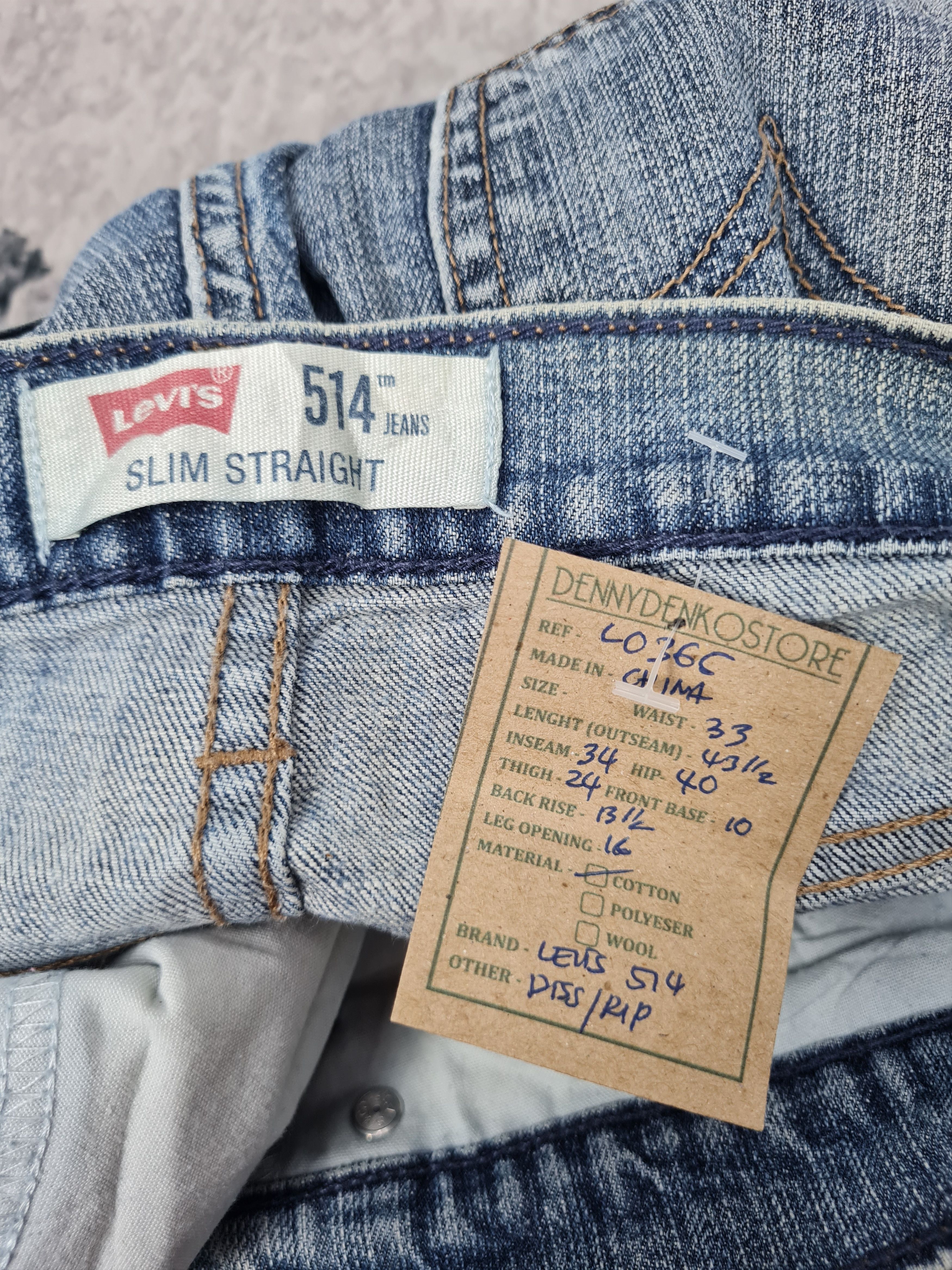 Levi's Vtg LEVIS 514 Distressed Ripped Slim Jeans L0365 Size 33X34 Size US 33 - 14 Thumbnail