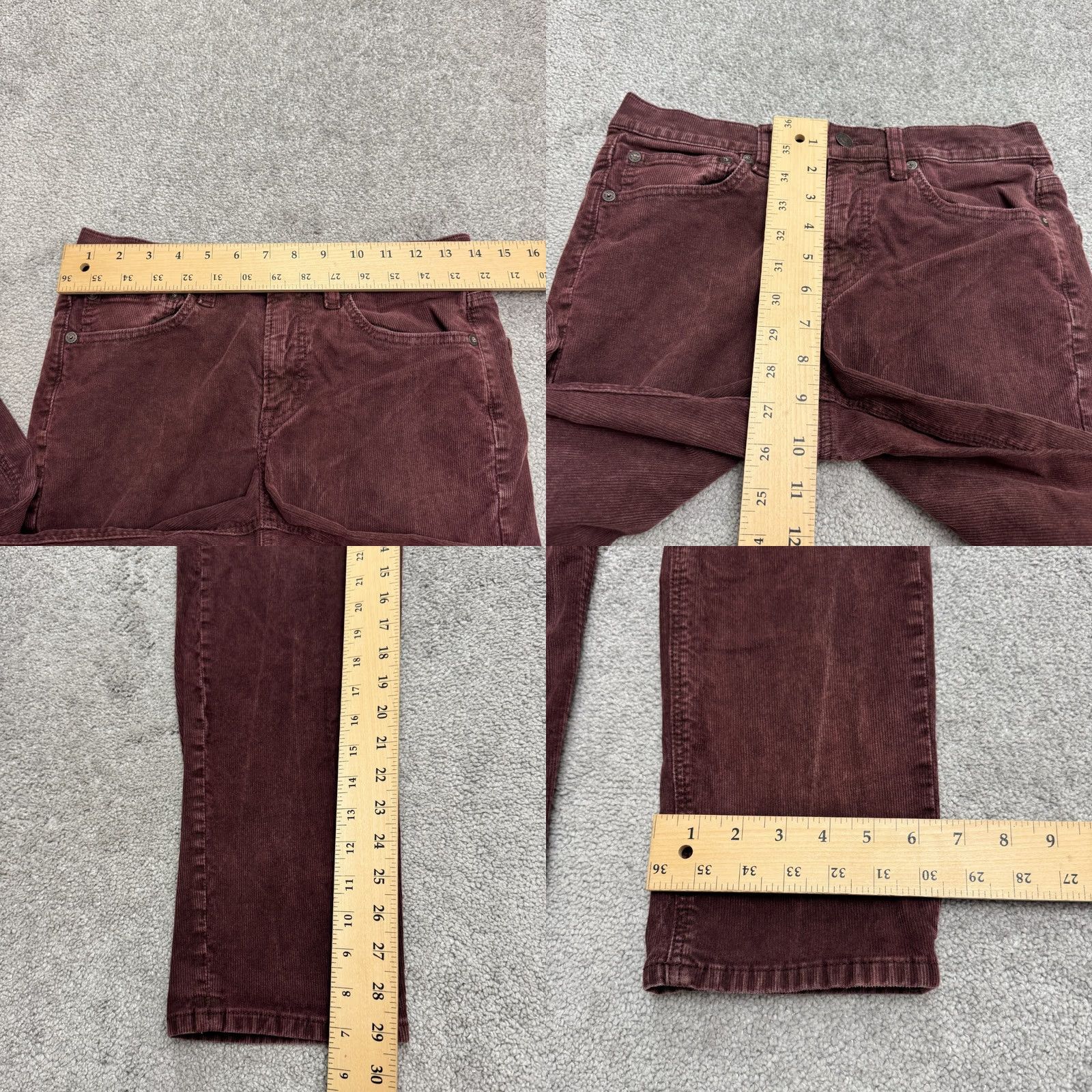 American Eagle Outfitters American Eagle Outfitters 90s Straight Corduroy Pants Womens 4 Plum Red Stretch Size 27" / US 4 / IT 40 - 9 Thumbnail