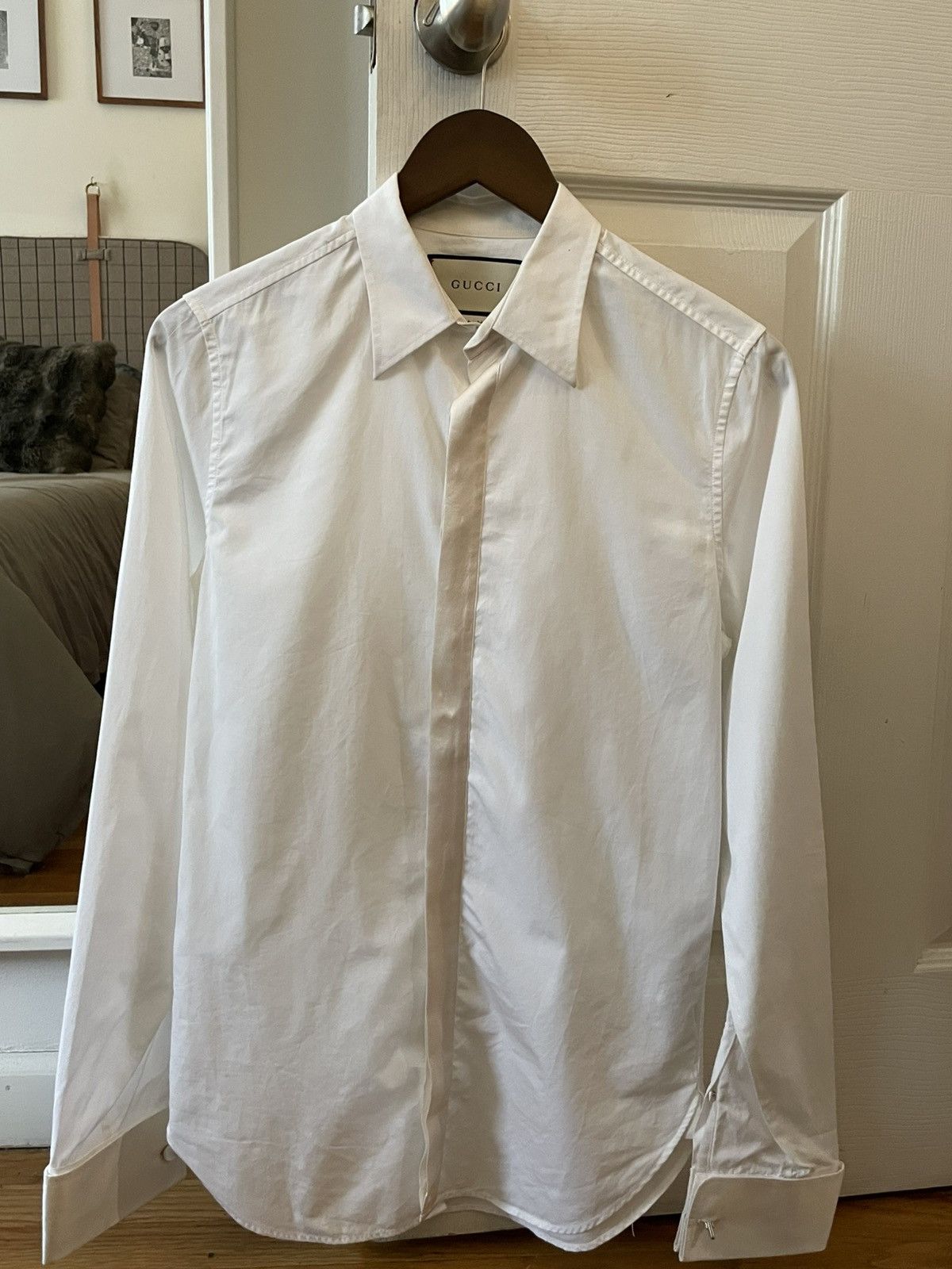 Gucci White Mens Gucci Formal Shirt Size Small / 15 Size US S / EU 44-46 / 1 - 1 Thumbnail