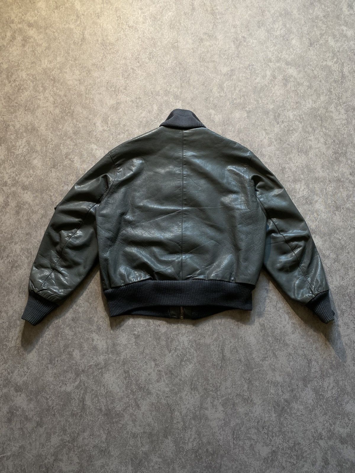 Vintage 1976 Rare Made In Germany Leather Bomber Size US M / EU 48-50 / 2 - 14 Thumbnail