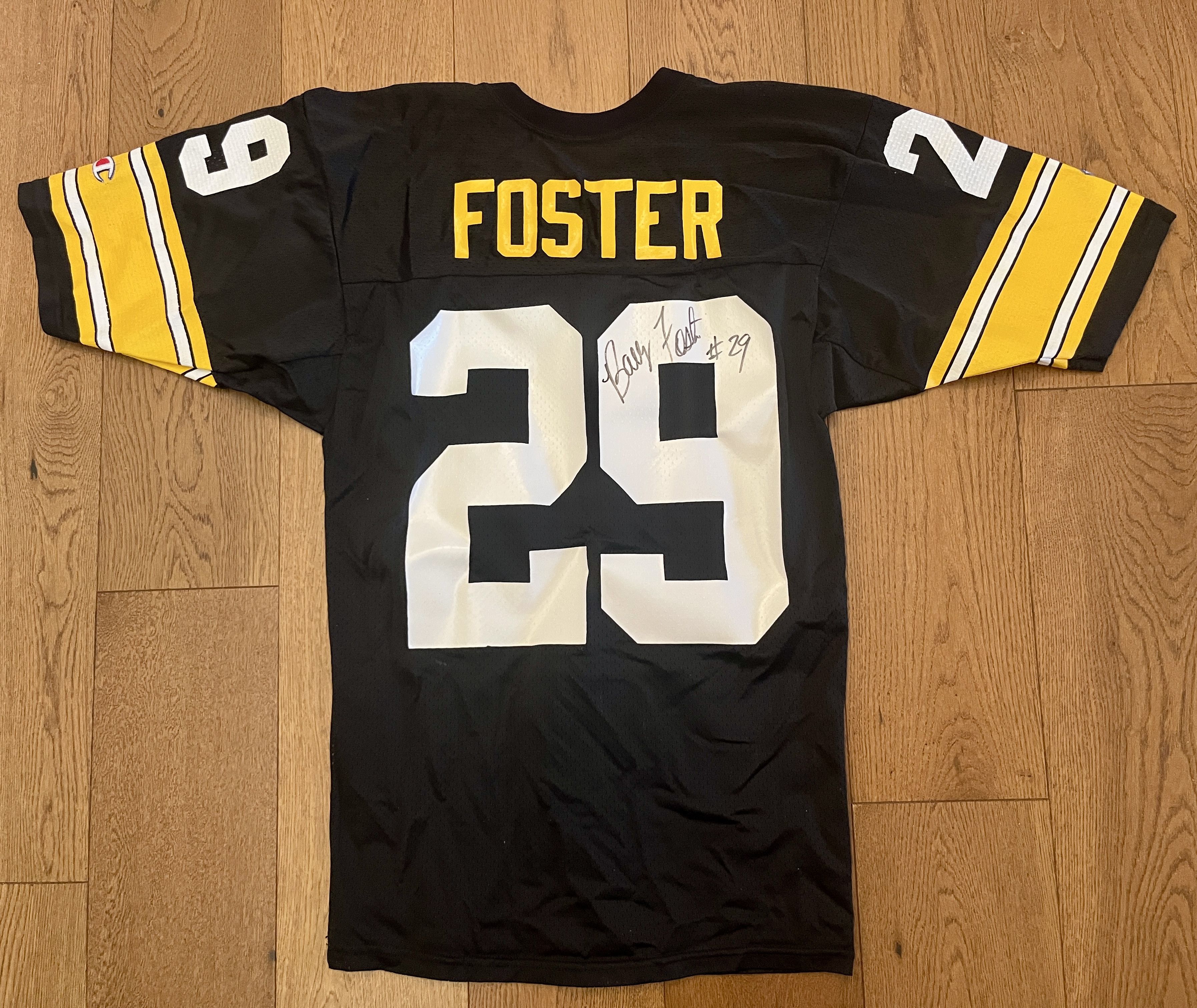 Champion Steelers 90s Vintage Barry Foster Signed Jersey & Ball Set Size US M / EU 48-50 / 2 - 2 Thumbnail