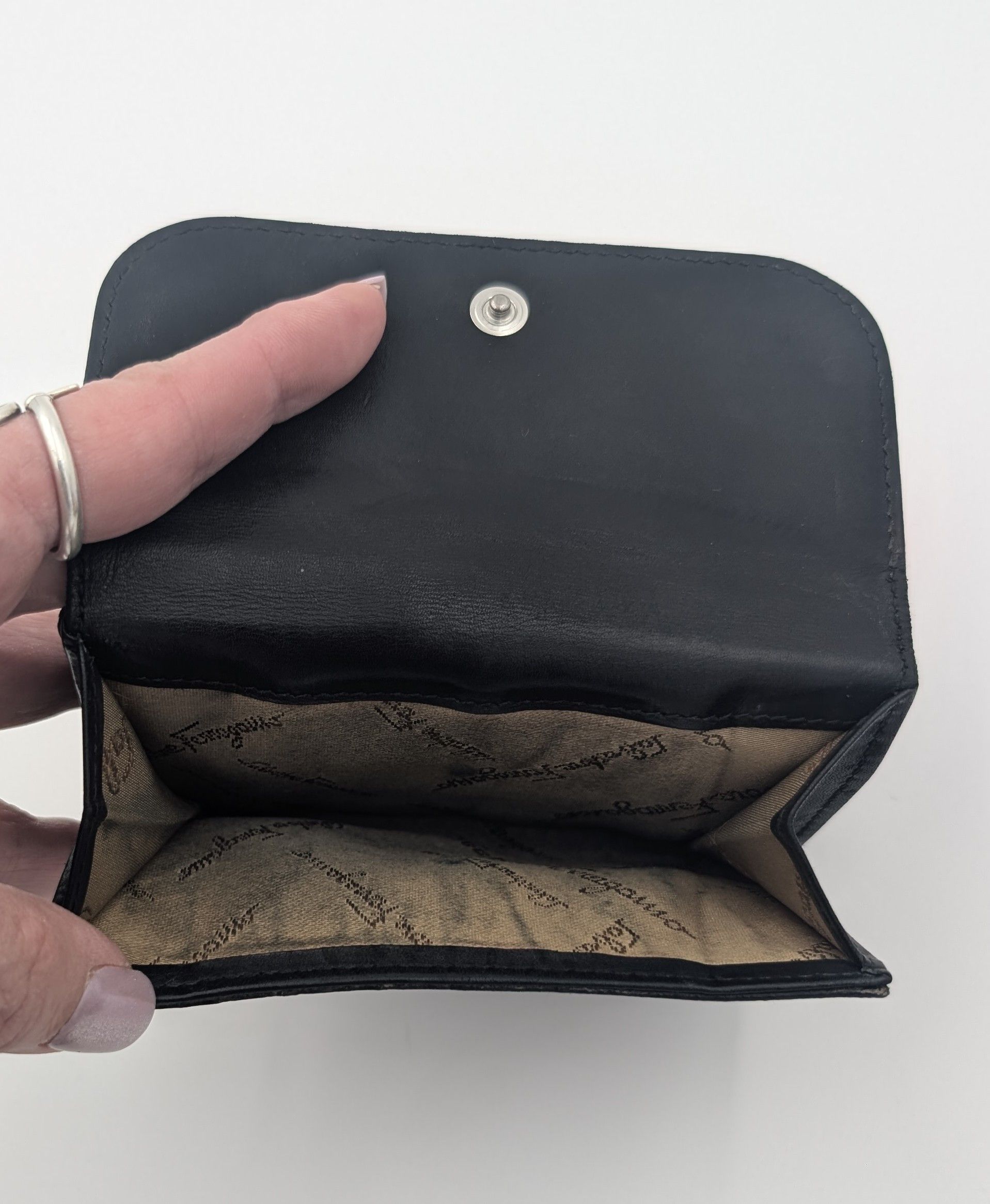 Salvatore Ferragamo Salvatore Ferragamo Black Leather Compact Wallet Size ONE SIZE - 9 Thumbnail
