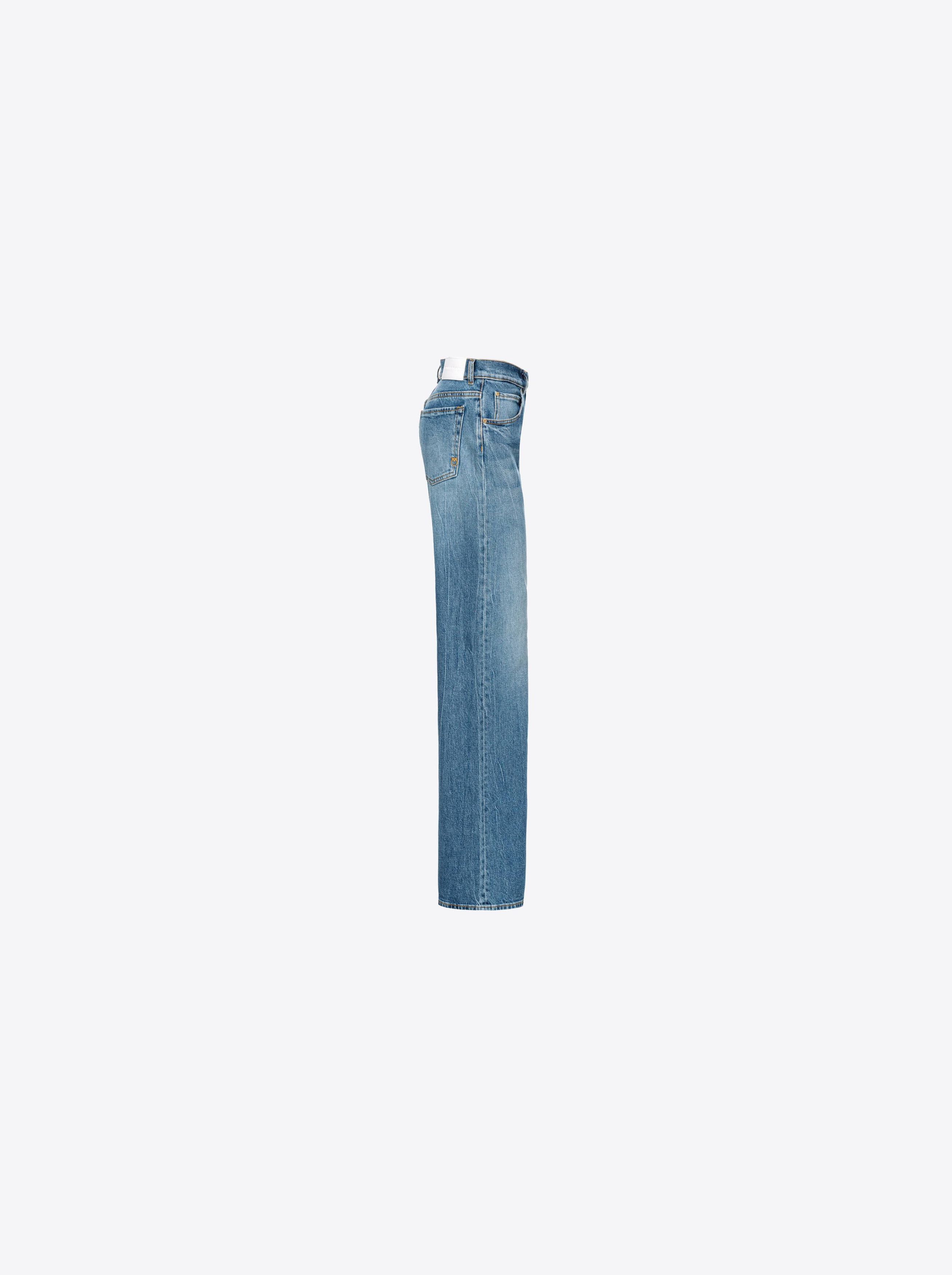 Pinko o1s22i1n0824 Wanda Wide Leg Loose Jeans in Blue Size 27" / US 4 / IT 40 - 2 Thumbnail