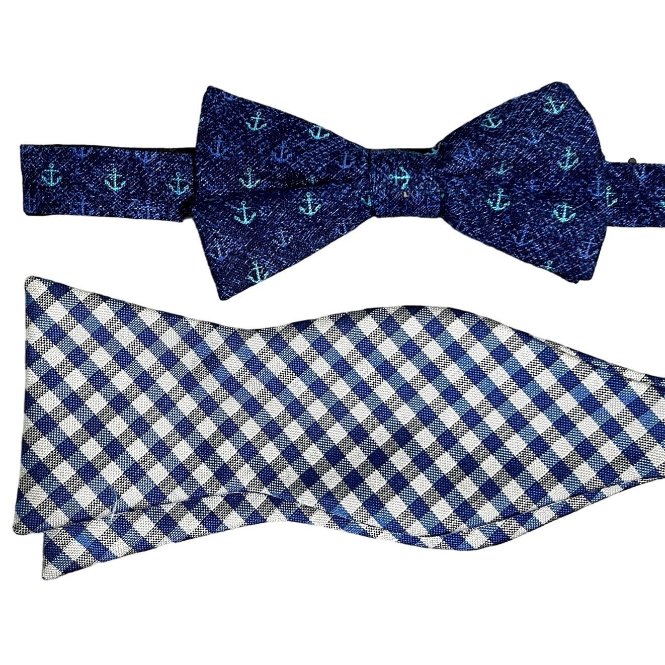 Tommy Hilfiger 3pc 2 Tommy Hilfiger Linen Bow Ties 1 Egara Pocket Square Size ONE SIZE - 2 Thumbnail