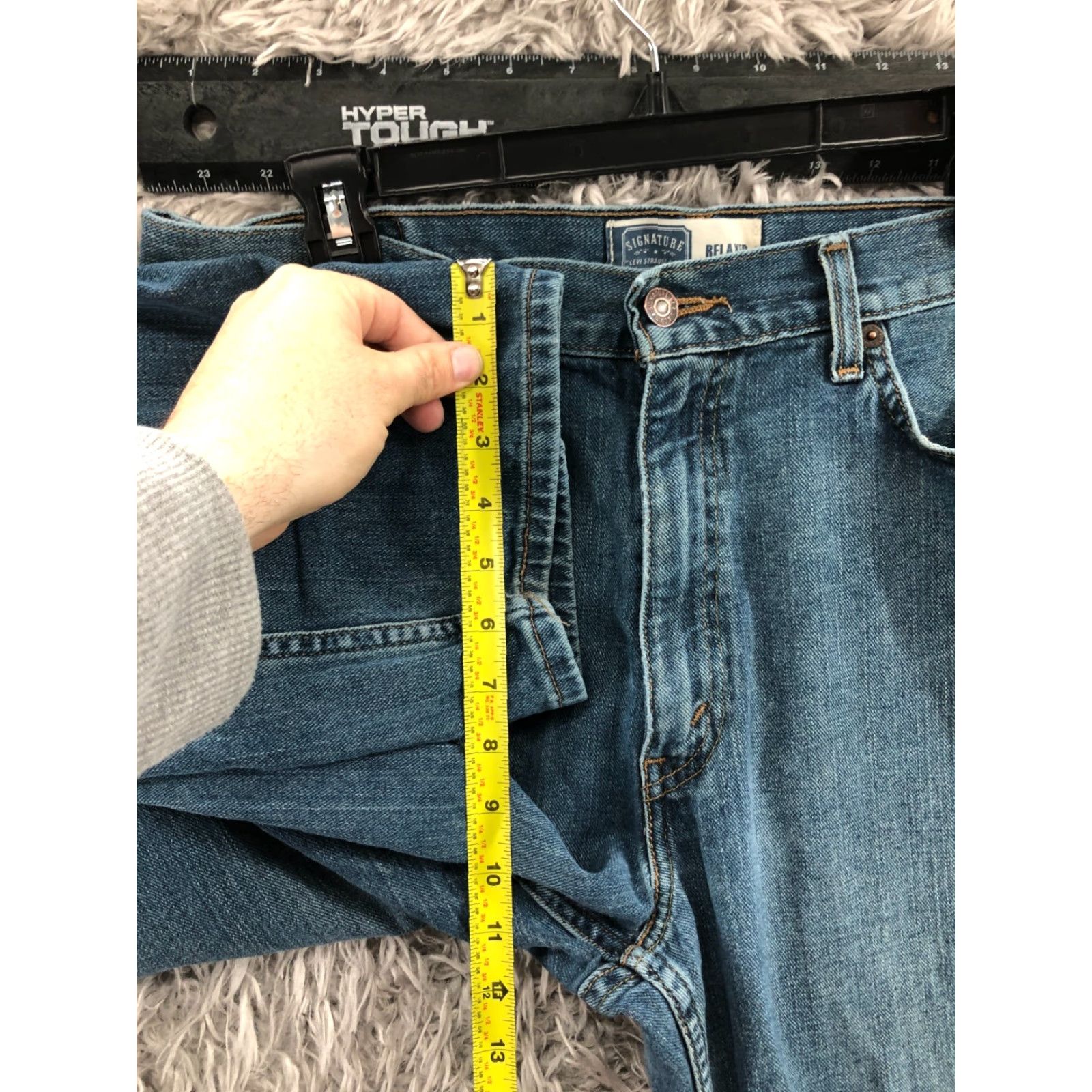 Levi's Levi's Signature Relaxed Straight Jeans Size 34x29 Mens Medium Wash Blue Size US 34 / EU 50 - 4 Thumbnail