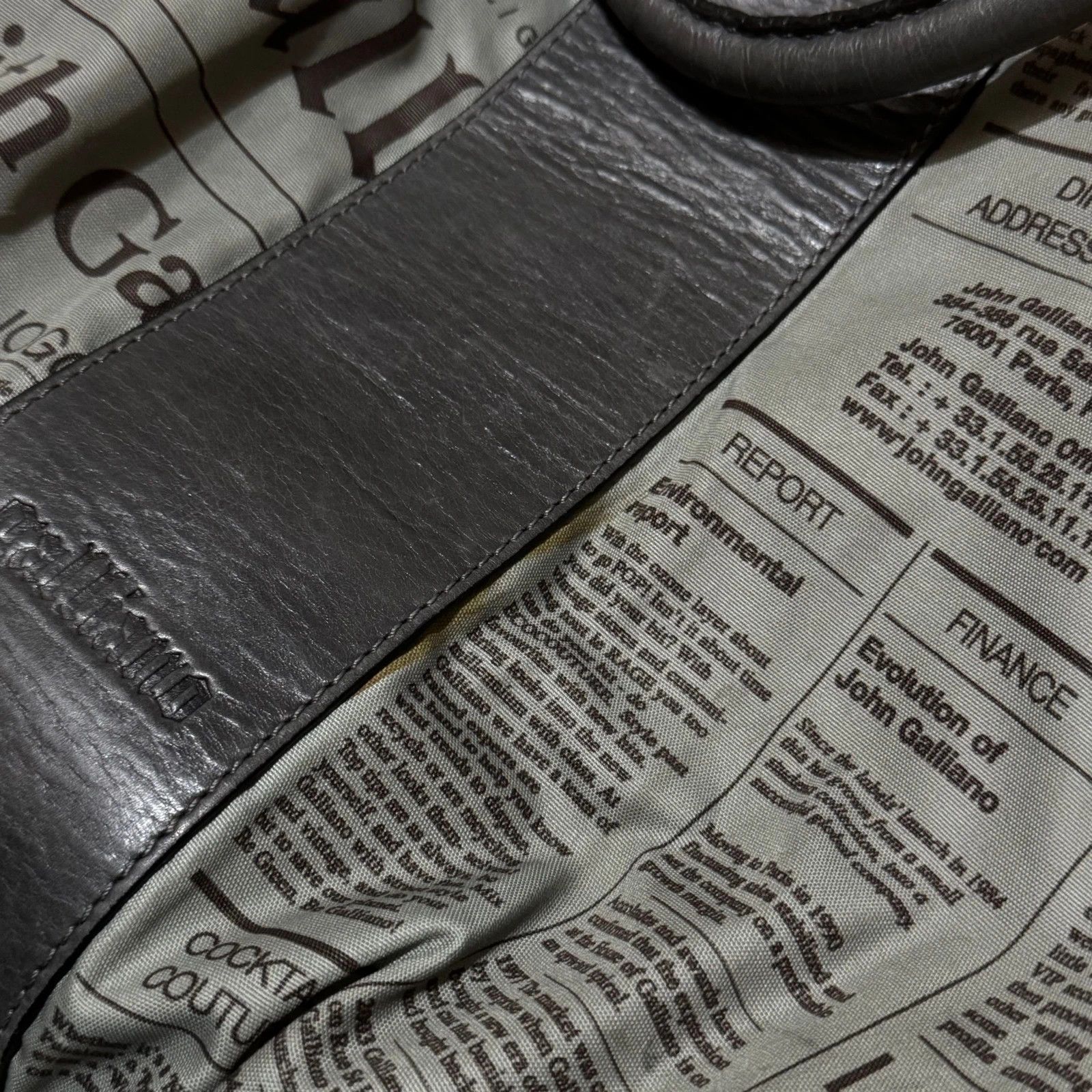 John Galliano John Galliano gazette newspaper print bag Size ONE SIZE - 7 Thumbnail