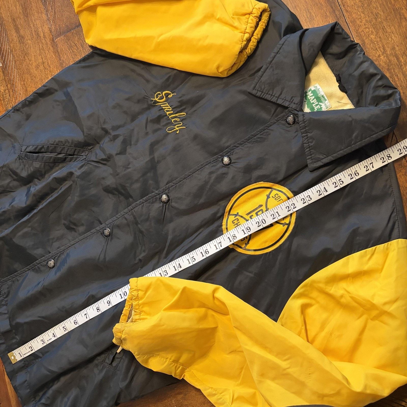 Vintage Vintage Maple Jacket Mens Medium Yellow Softball 1977 Champs Size US M / EU 48-50 / 2 - 12 Thumbnail