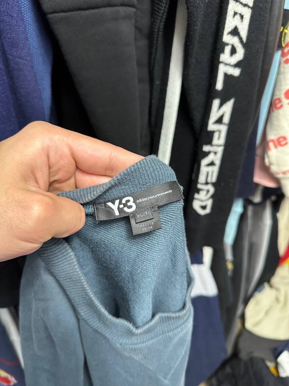 Yohji Yamamoto Adidas Yohji Yamamoto Y-3 Big Logo Sweatshirt Size US XL / EU 56 / 4 - 5 Thumbnail
