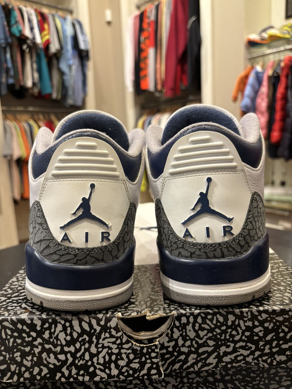Jordan Brand Jordan 3 Retro ‘Midnight Navy’ Size US 10.5 / EU 43-44 - 3 Thumbnail