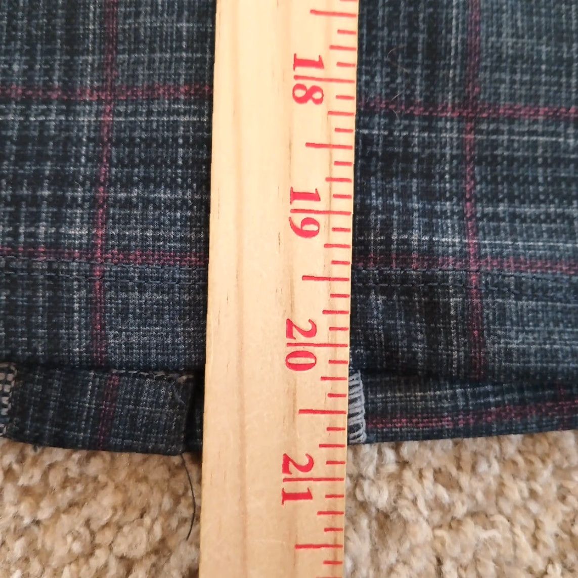 Vintage Liverpool Skirt Women Petite 10P Knee Length Plaid Elastic Waist Slit Blue Pink Pencil Chair? Size 32" / US 10 / IT 46 - 5 Thumbnail