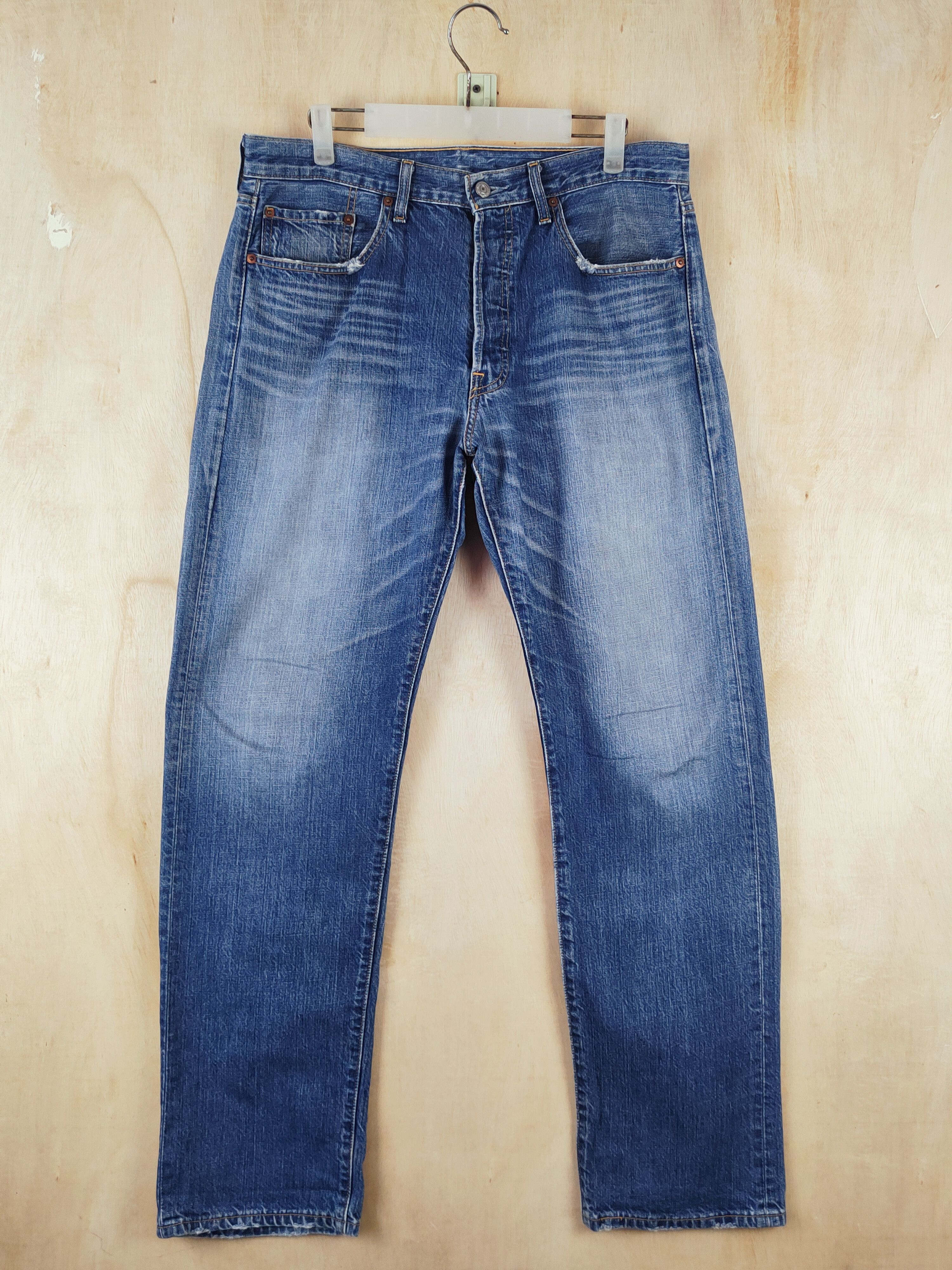 Levi's Levi's Blue Distressed Ripped Jeans #S2664 Size US 35 - 1 Thumbnail