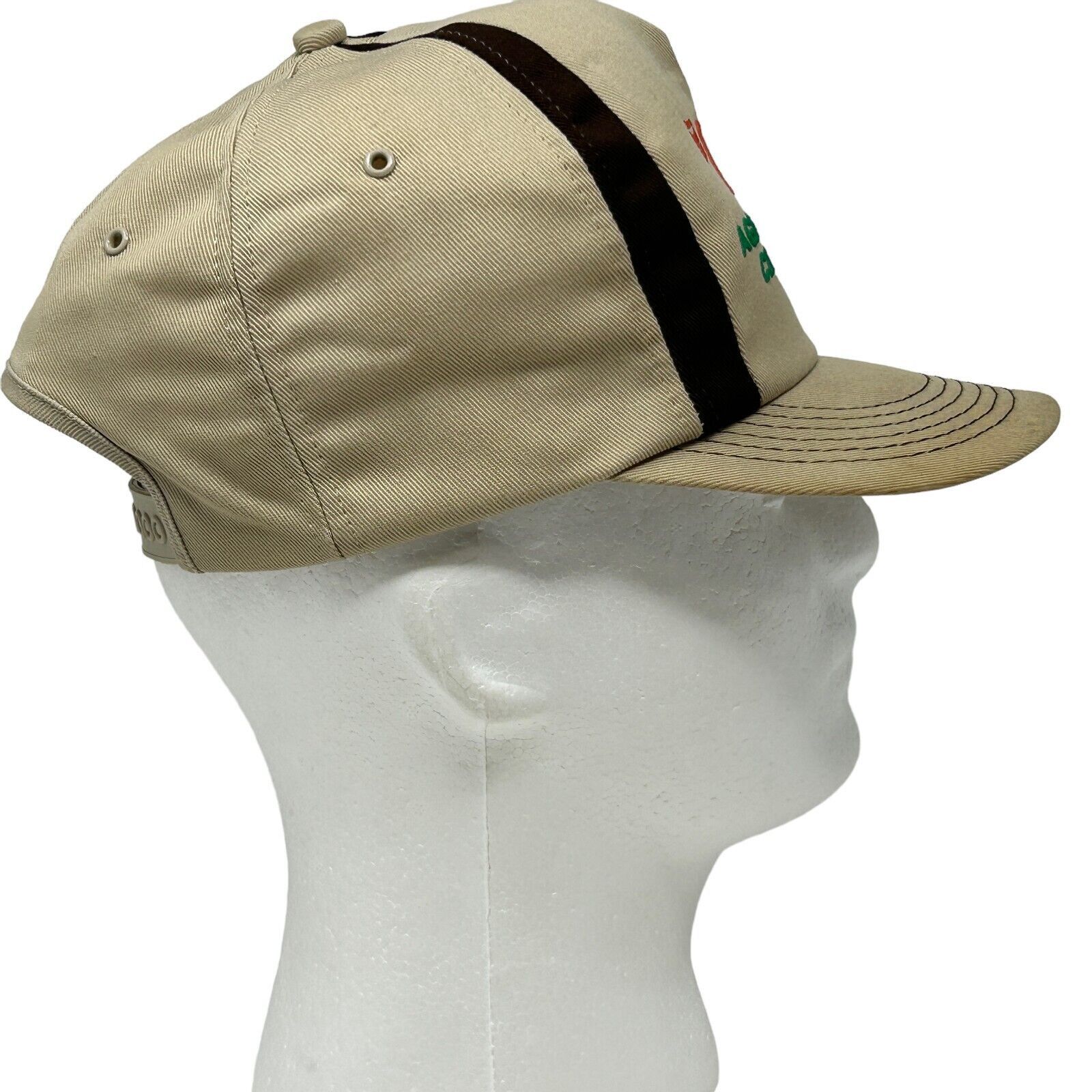 Vintage Vintage 80s Chevron Ortho Hat Baseball Cap USA Made Beige Size ONE SIZE - 7 Thumbnail