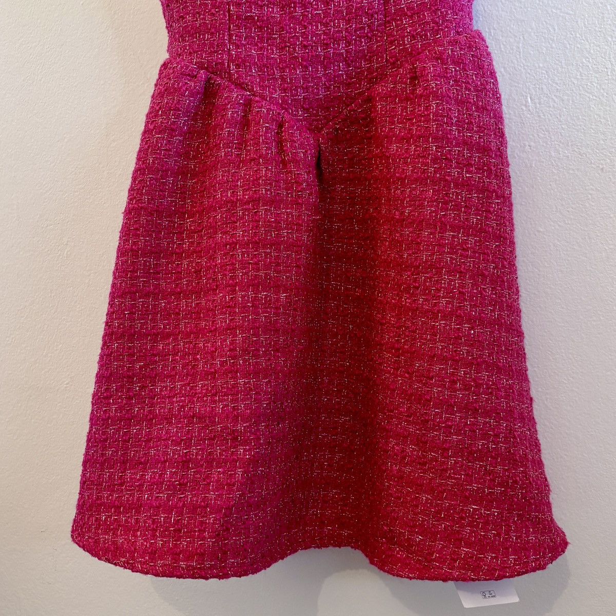 Cider NWT Cider Fuchsia Tweed Mini Corset Style Dress Size XS / US 0-2 / IT 36-38 - 3 Thumbnail
