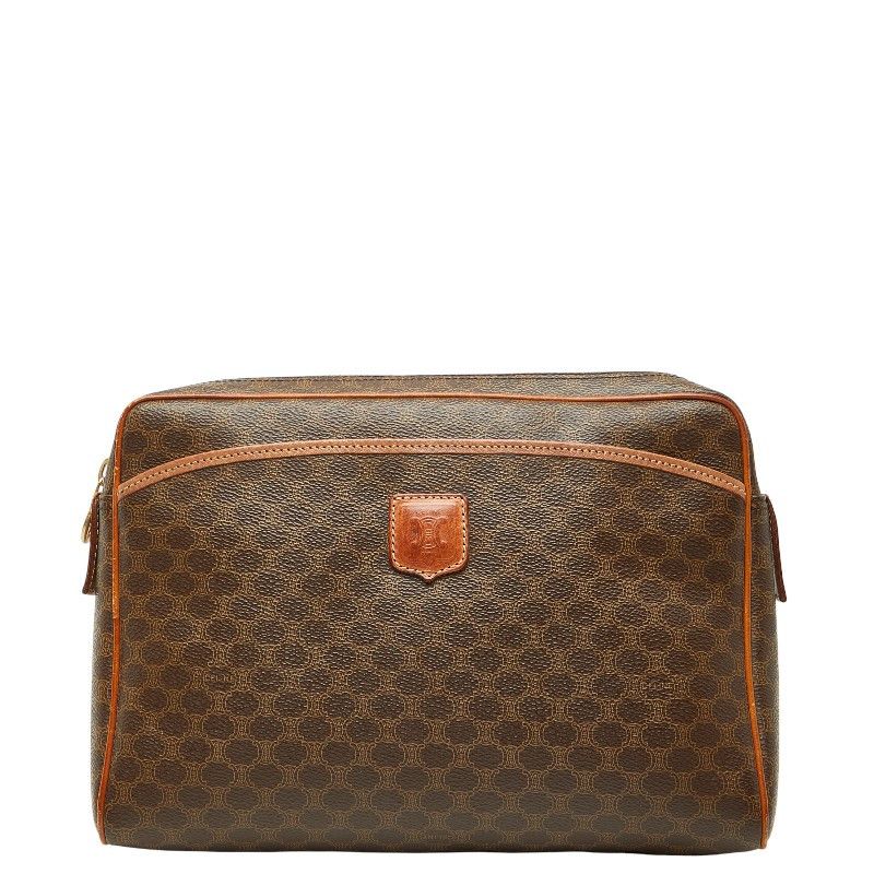Celine Celine Macadam Pvc Leather Clutch Bag Plastic / Synthetic Clutch Bag Duty Free For Usa in Brown, Women's